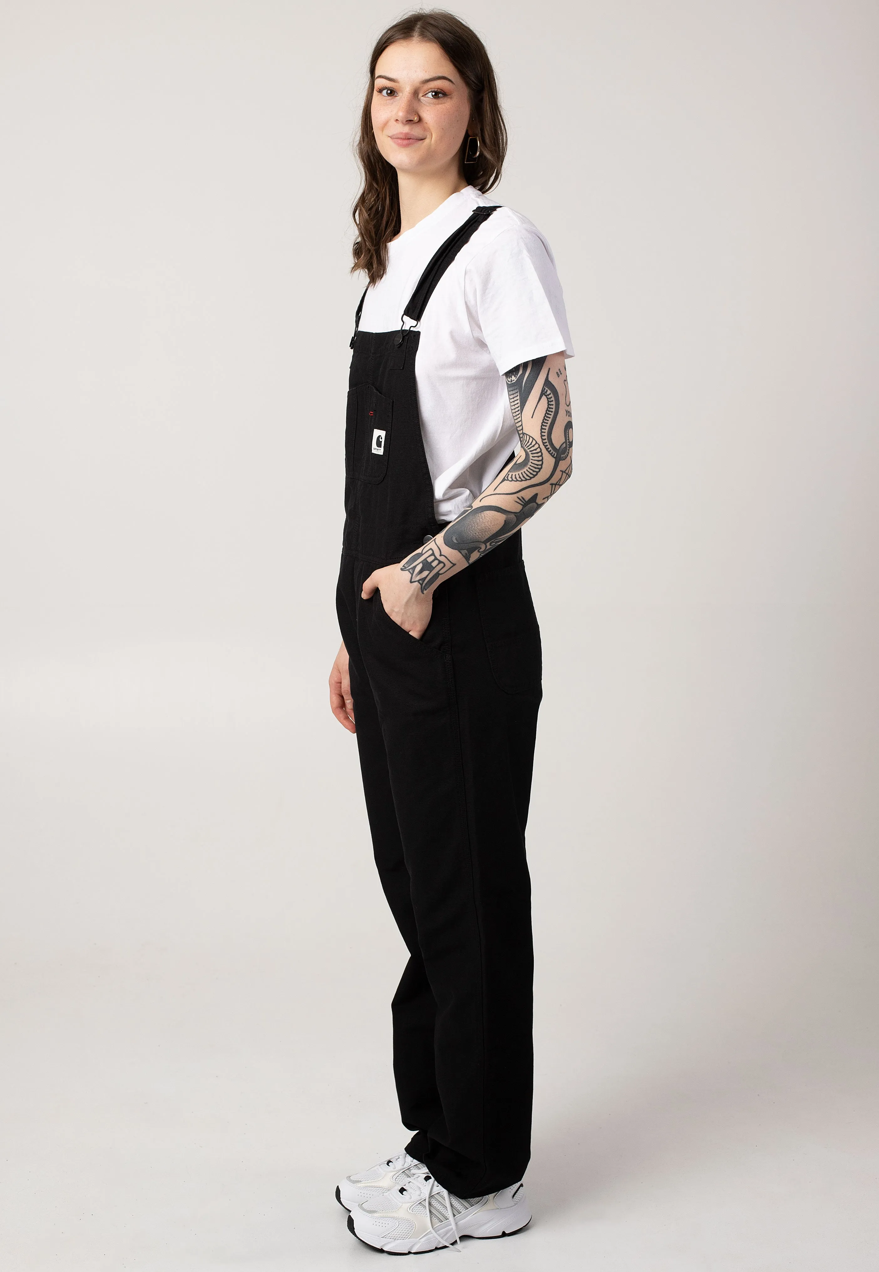Flexible Fit Carhartt WIP - W' Bib Overall Straight Rinsed Black - Pants