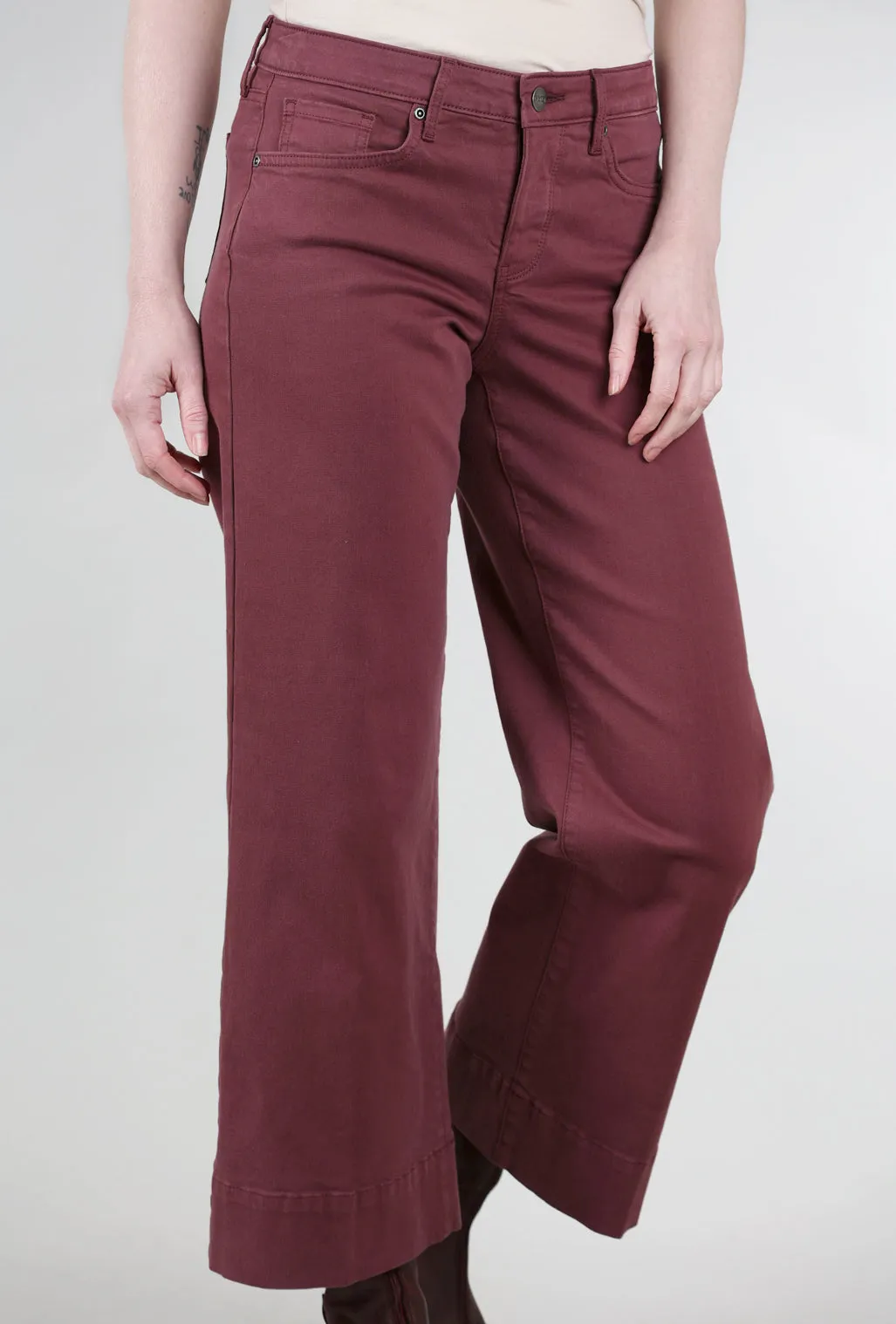 Flexible Fit Teresa Wide-Leg Ankle Jeans, Tavern