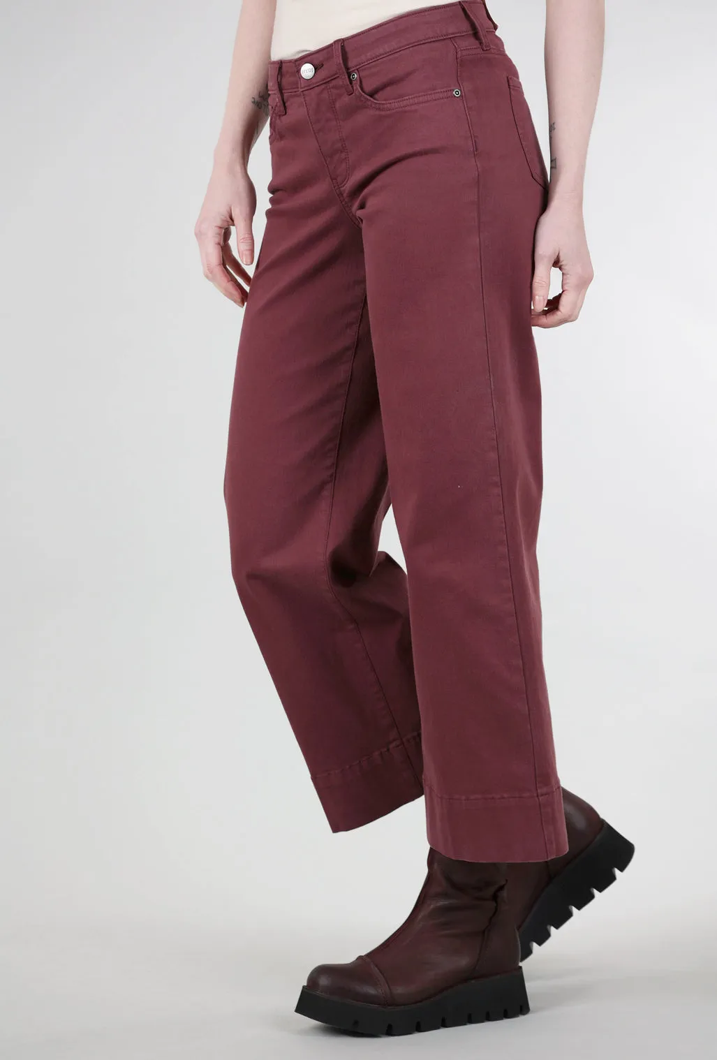 Flexible Fit Teresa Wide-Leg Ankle Jeans, Tavern