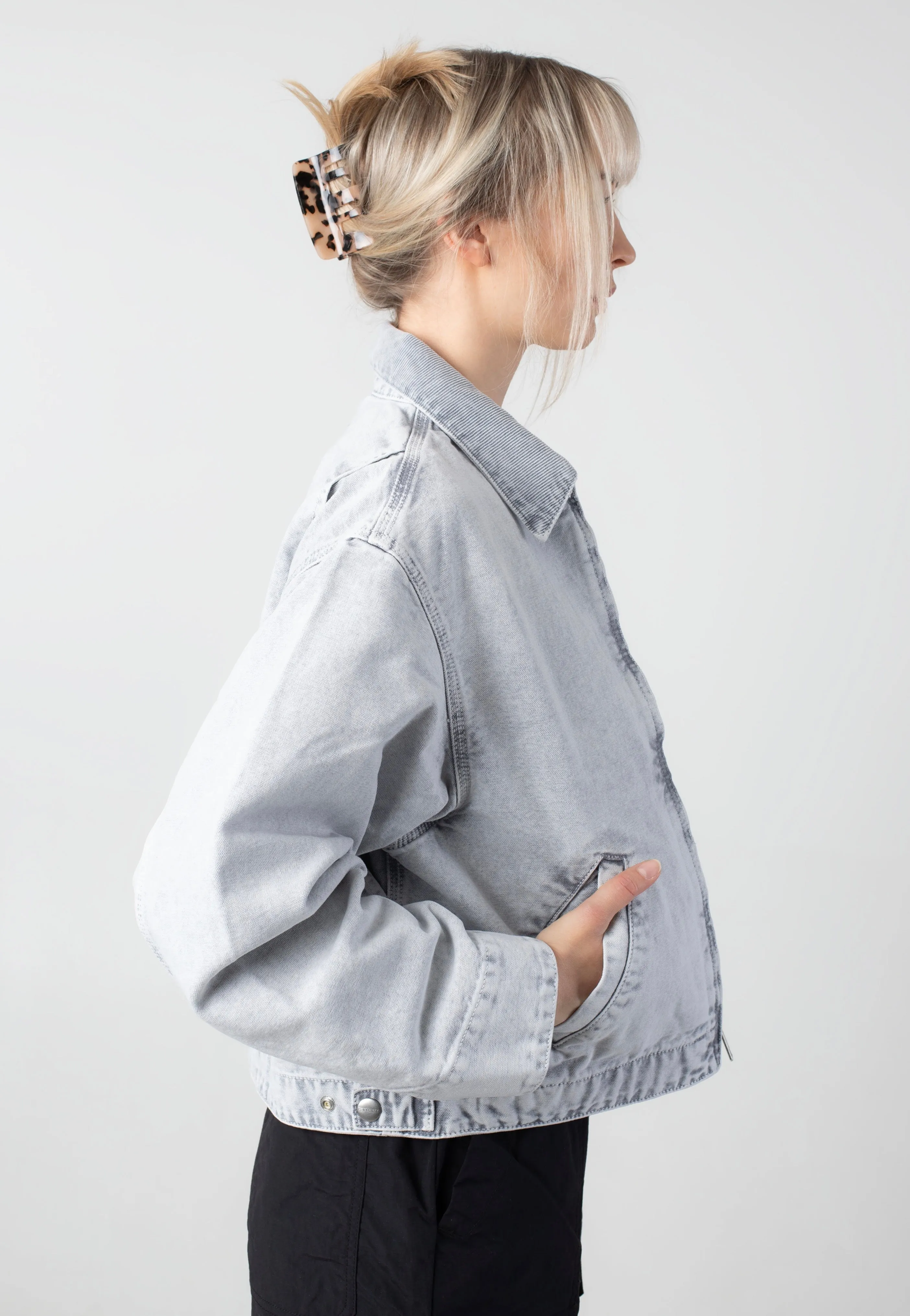 Flexible Use Carhartt WIP - W' Emery Canvas Black/Black Chalk Wash - Jacket