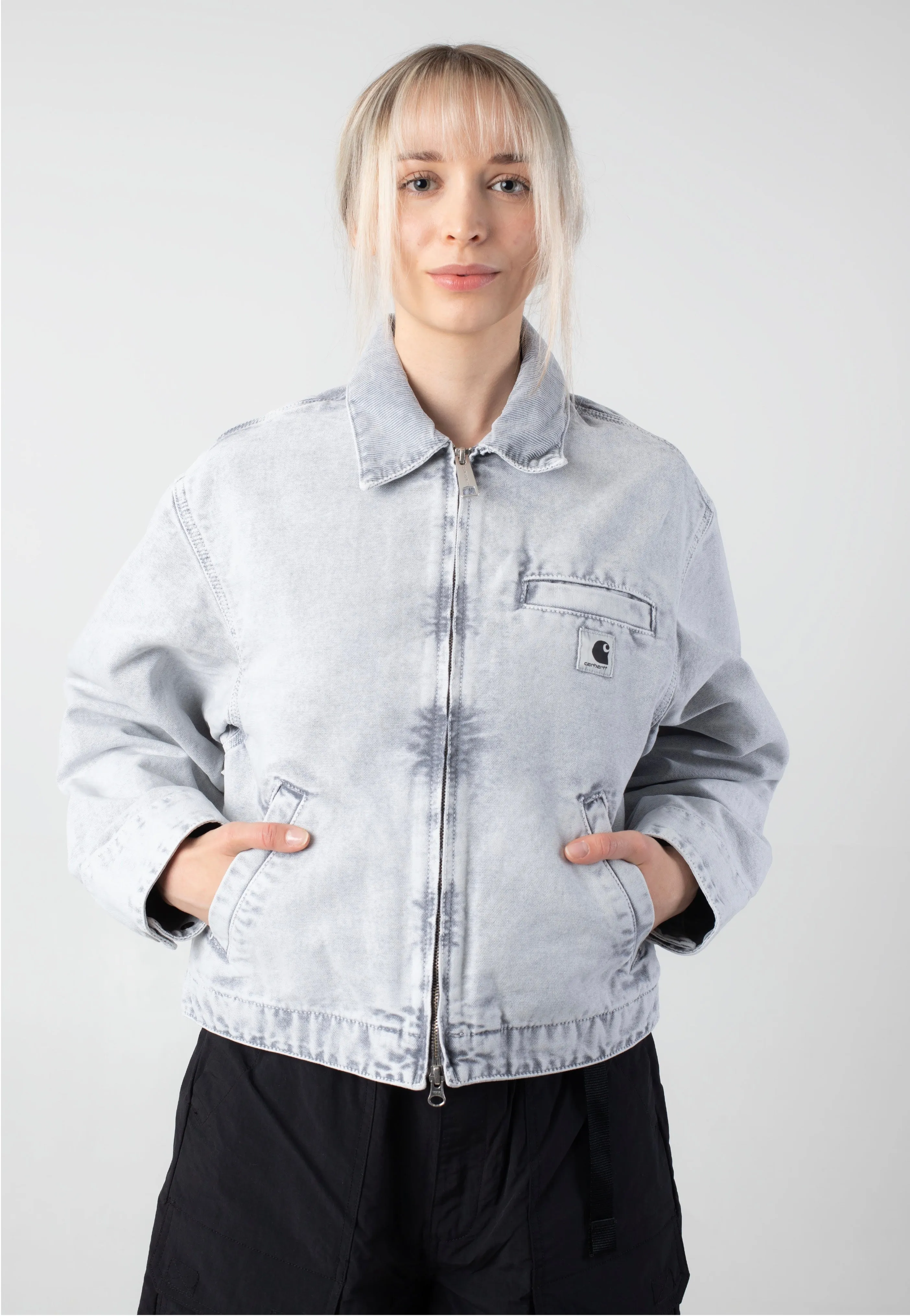 Fast Fit Carhartt WIP - W' Emery Canvas Black/Black Chalk Wash - Jacket