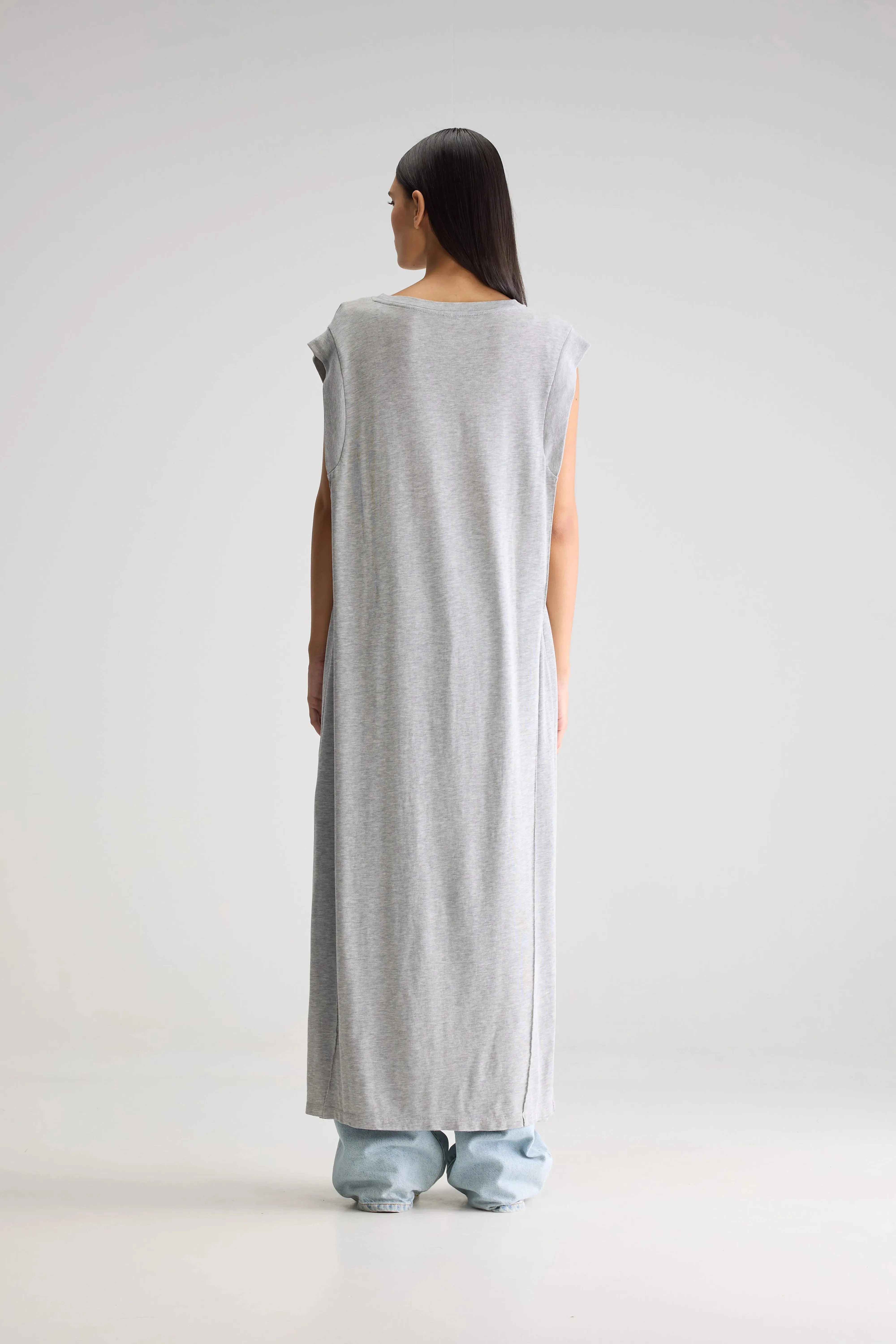 Fling long dress (251 / W / H. GREY) Stylish Covering