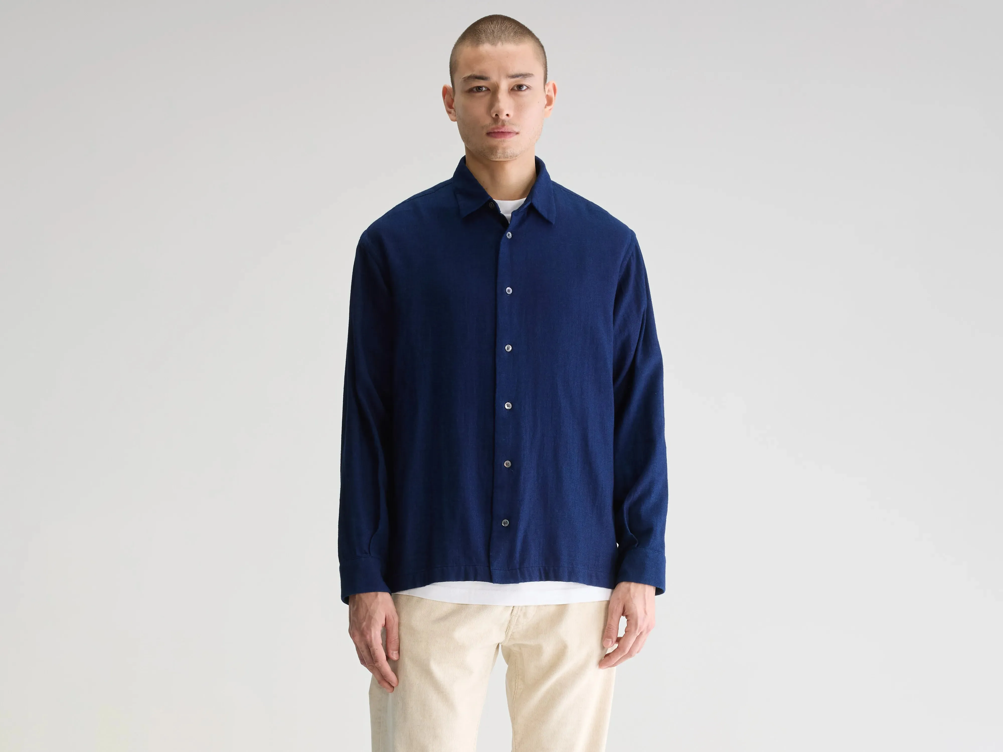 Flip relaxed shirt (251 / M / INDIGO) Layer Combo
