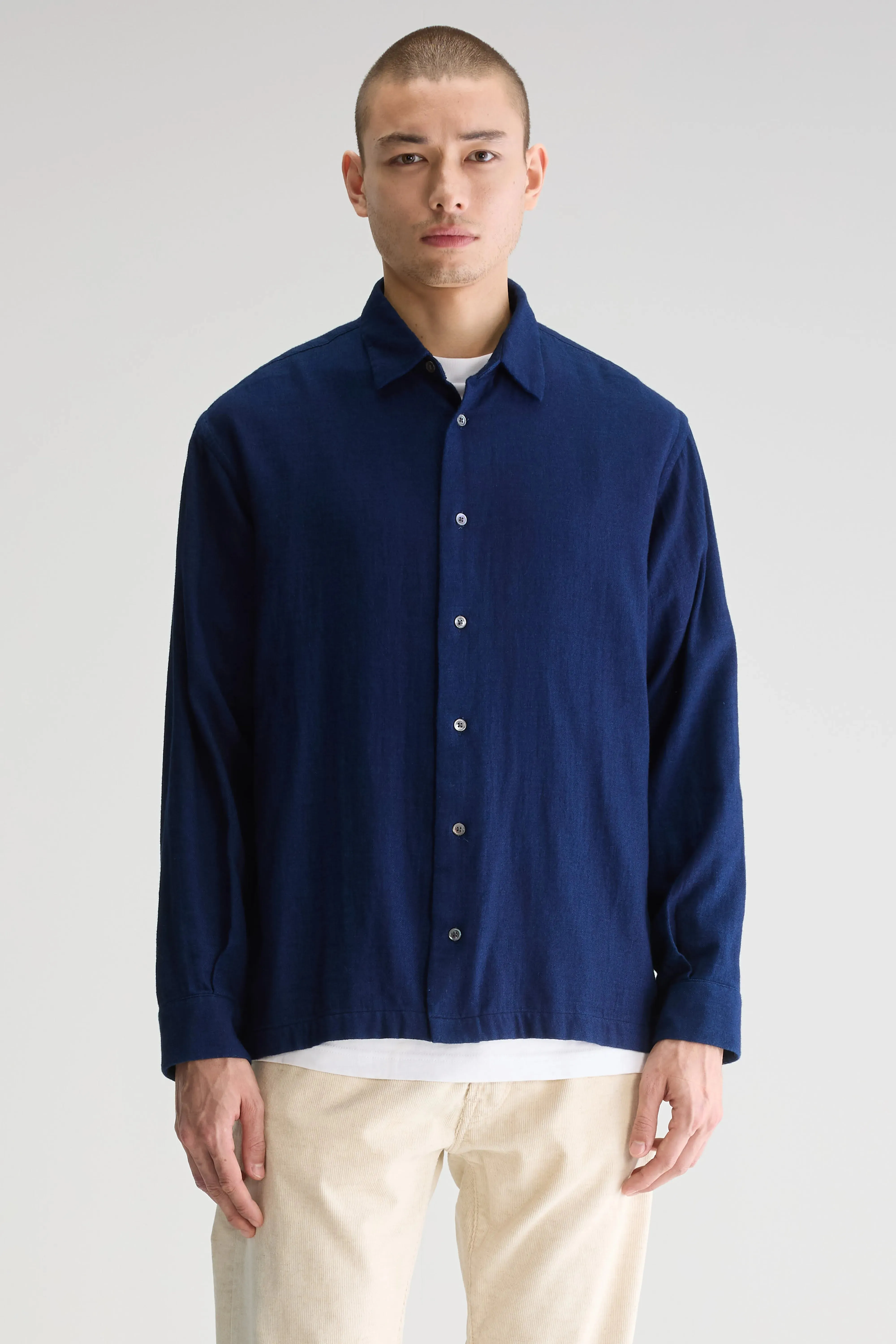 Flip relaxed shirt (251 / M / INDIGO) Day Ready Look