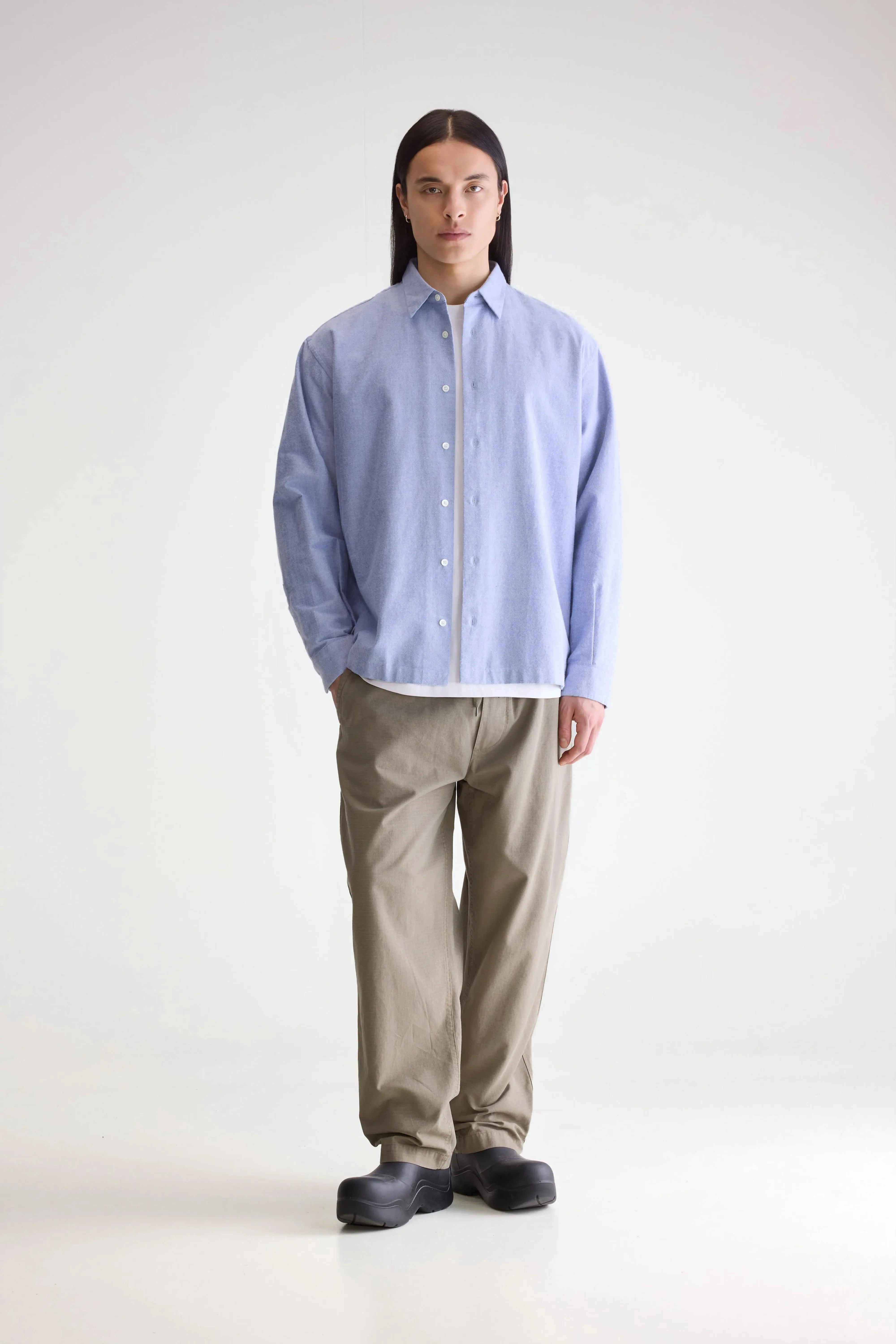 Flip relaxed shirt (252 / M / CHAMBRAY) Glam Style
