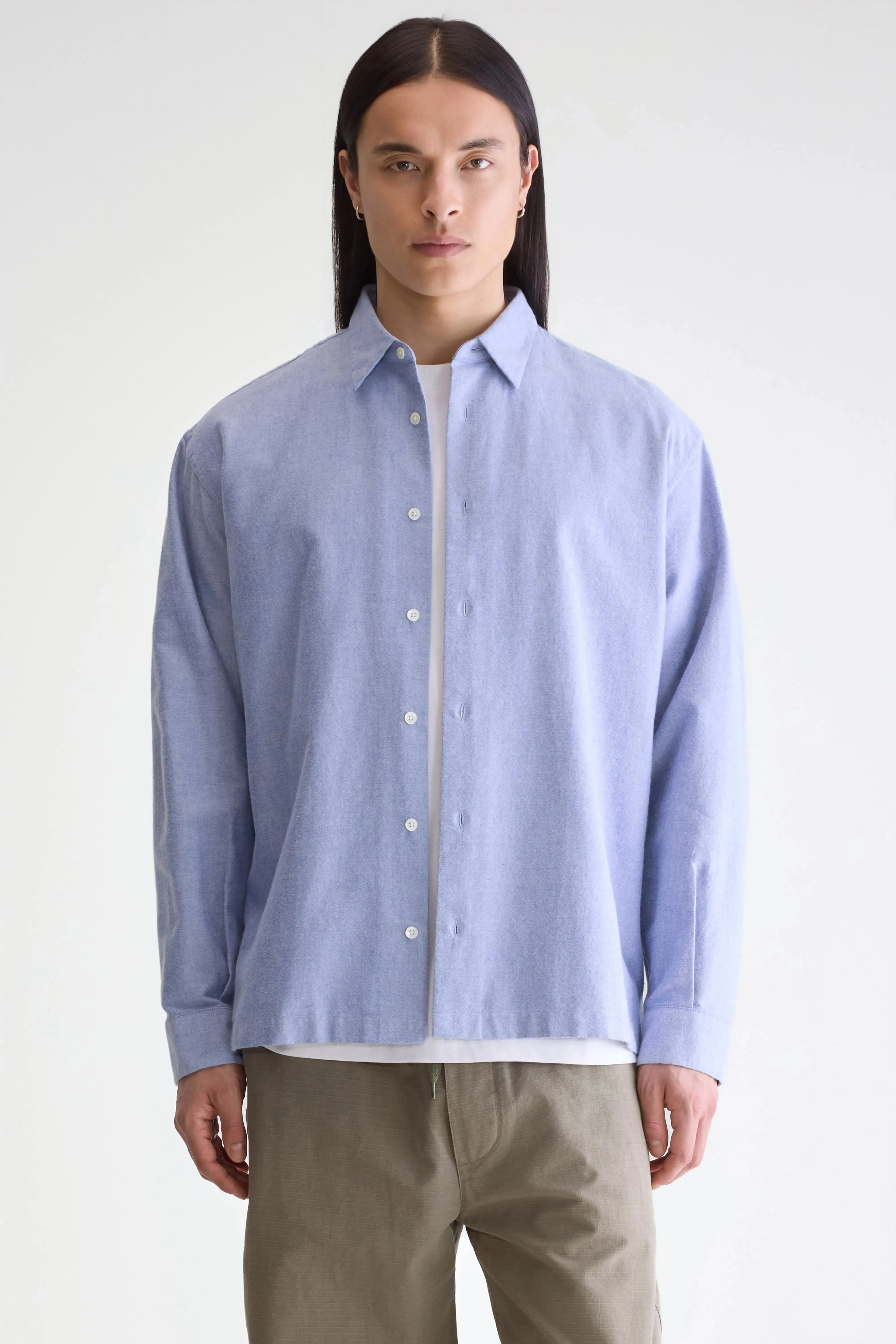 Flip relaxed shirt (252 / M / CHAMBRAY) Glam Style