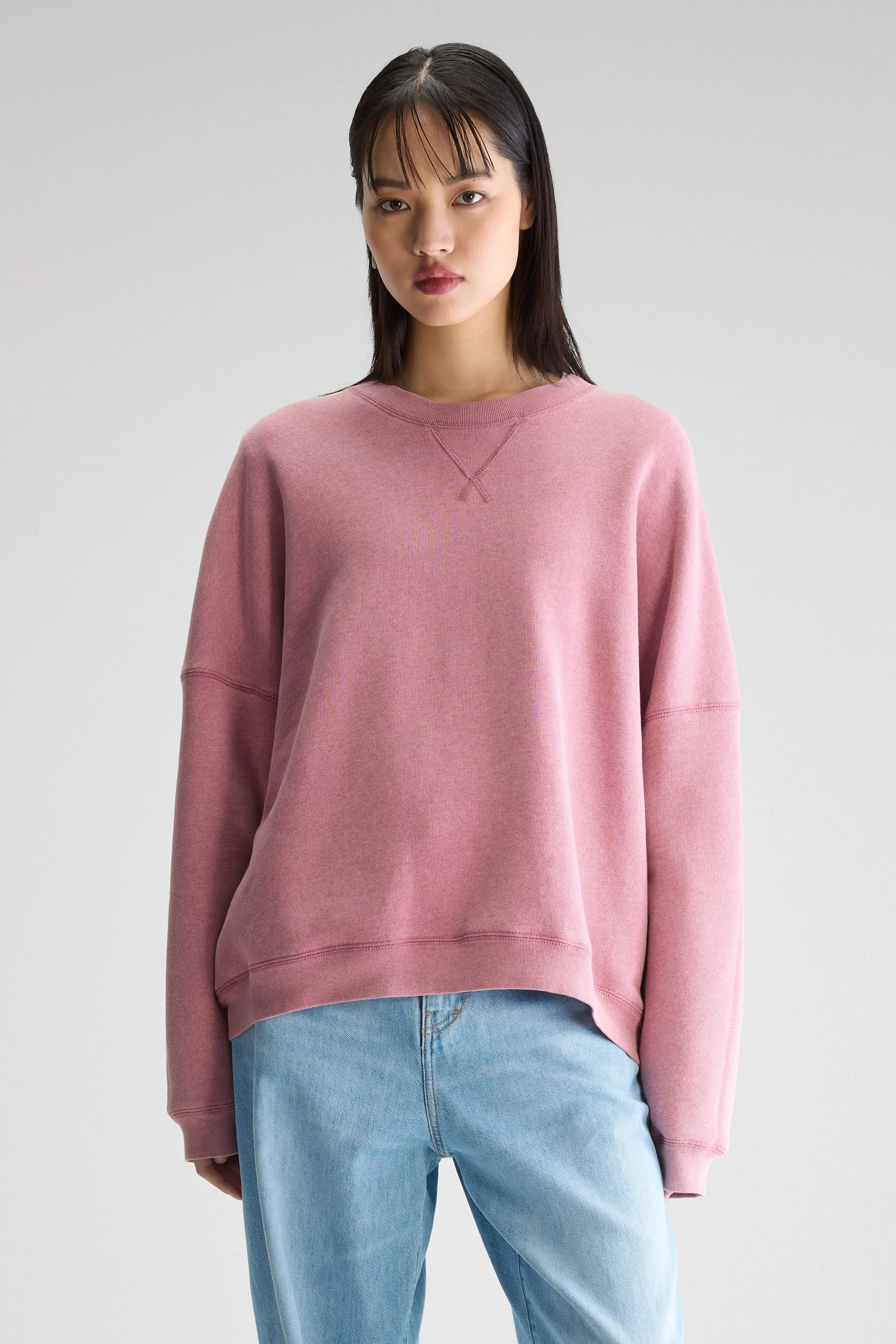 Flipo crewneck sweatshirt (251 / W / PINKLADY) Embroidered Style