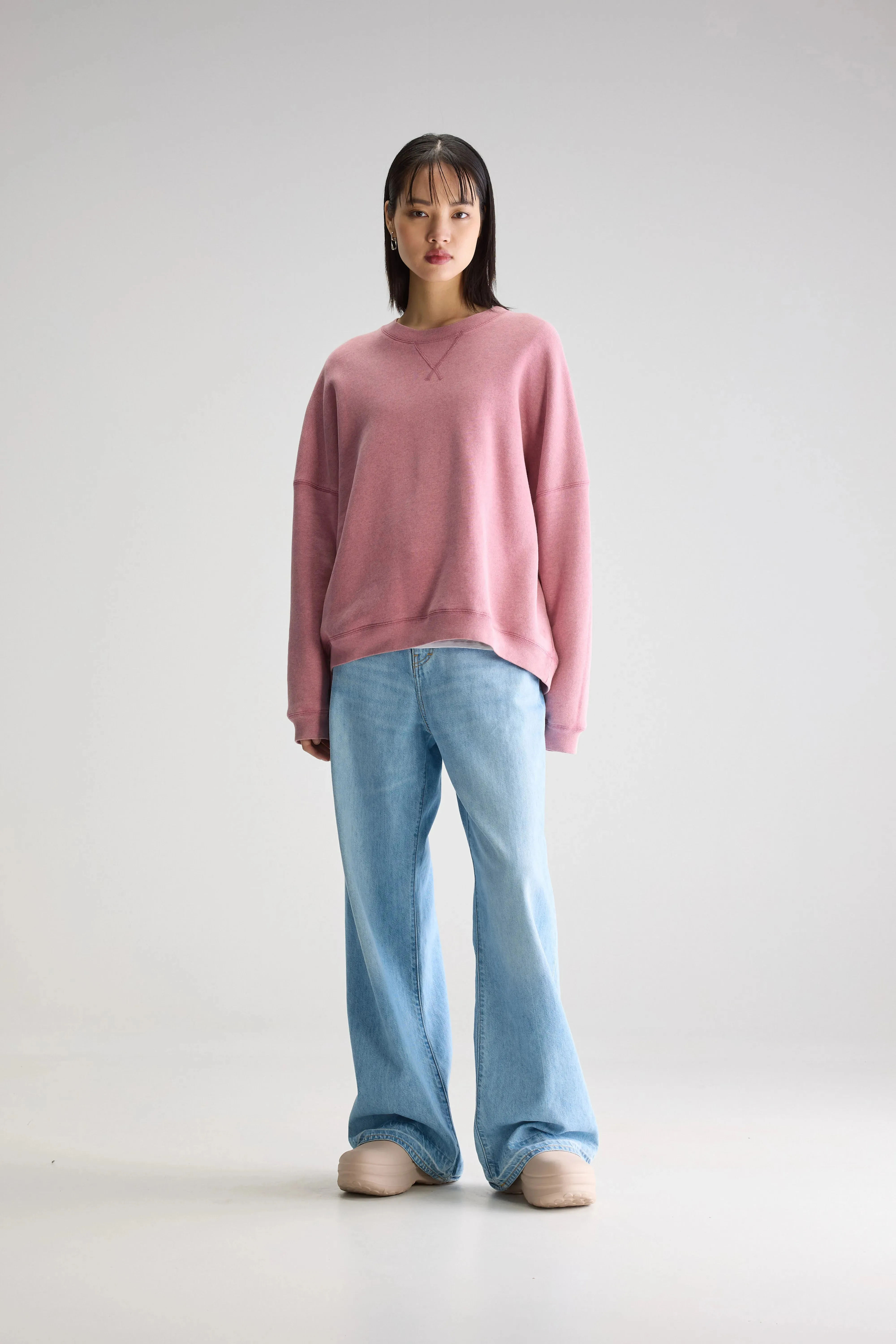 Flipo crewneck sweatshirt (251 / W / PINKLADY) Embroidered Style