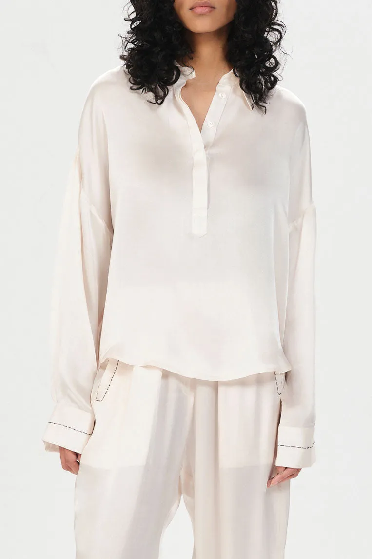 Lavalle Ecru Aspen Shirt Elegant casual dress Lightweight office attire