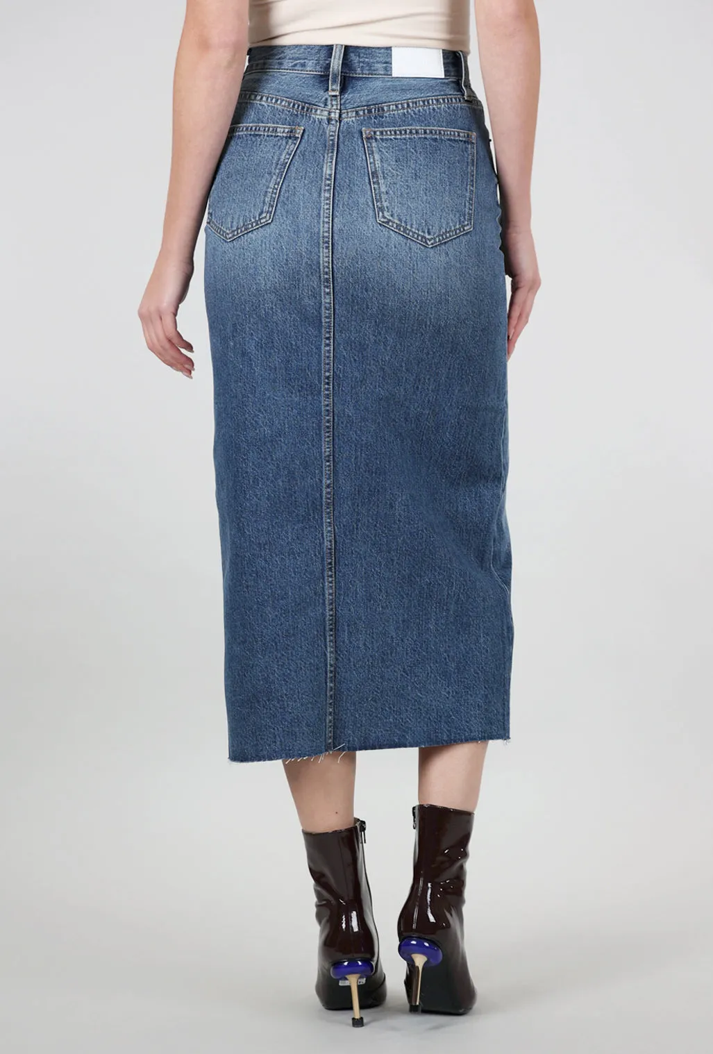 Flowing Touch Alice High-Rise Midi Skirt, Fairfax Blue