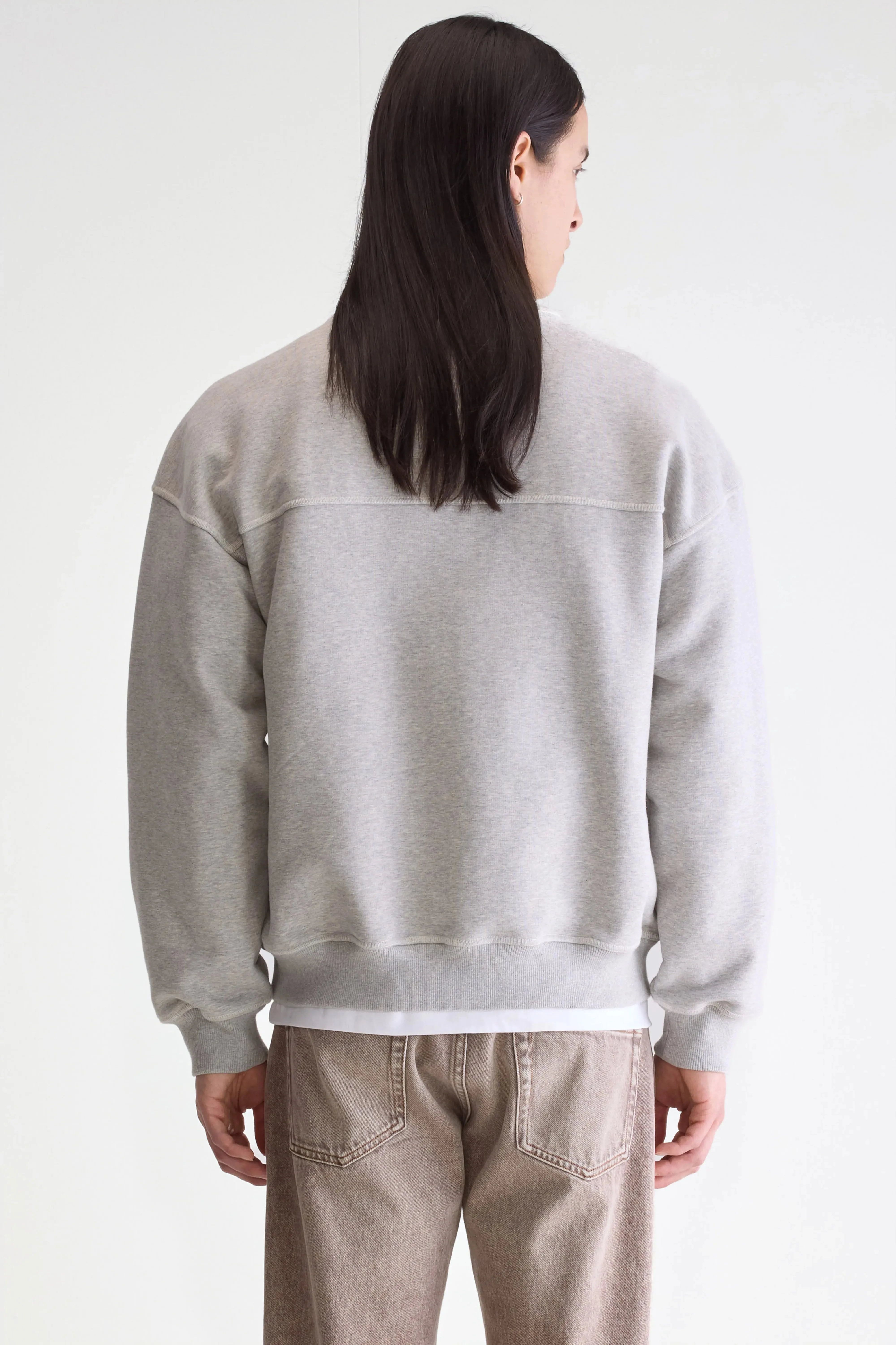 Font crewneck sweatshirt (252 / M / H. GREY) Edgy vibes
