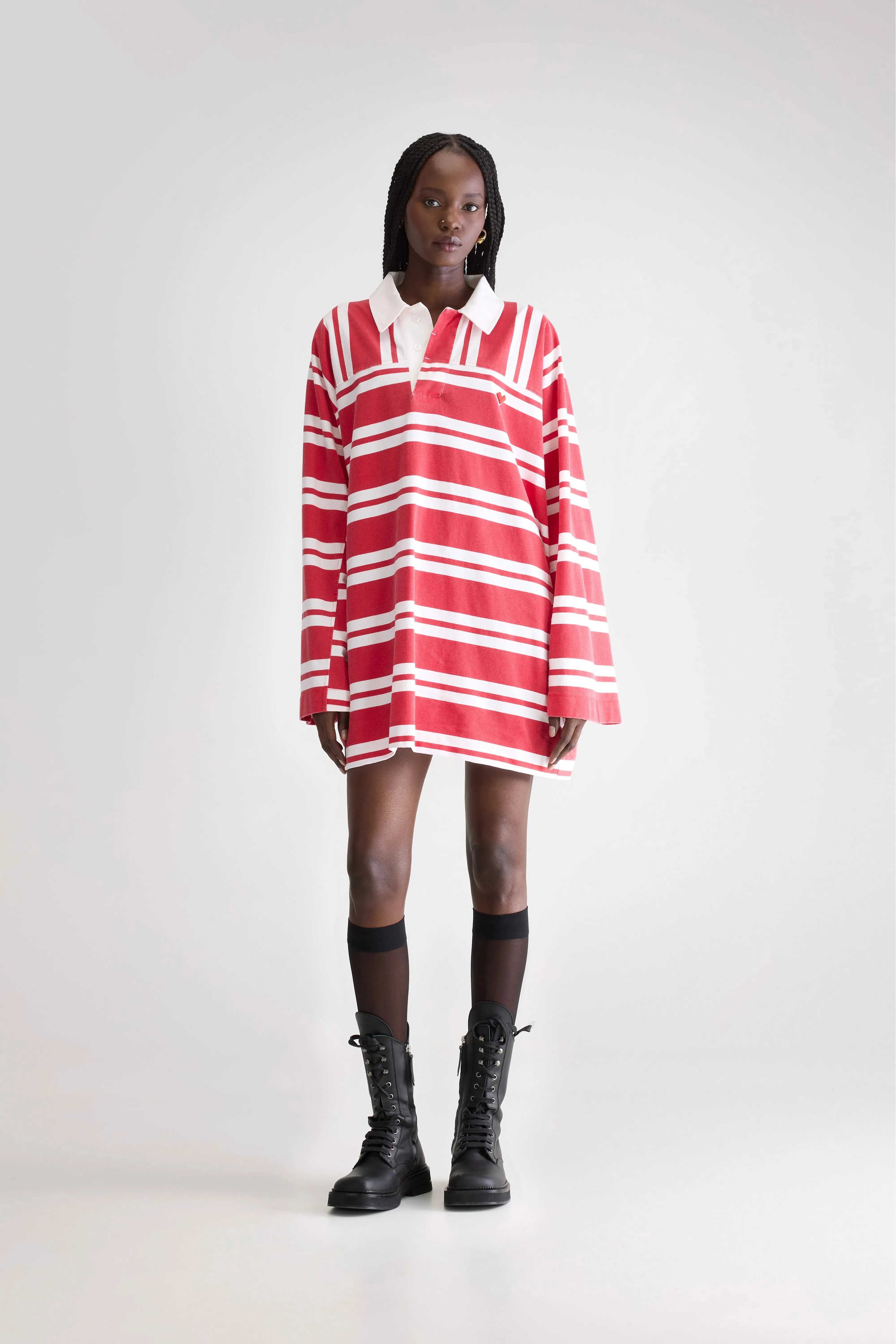Foogy loose dress (252 / W / STRIPE B) Customizable Design