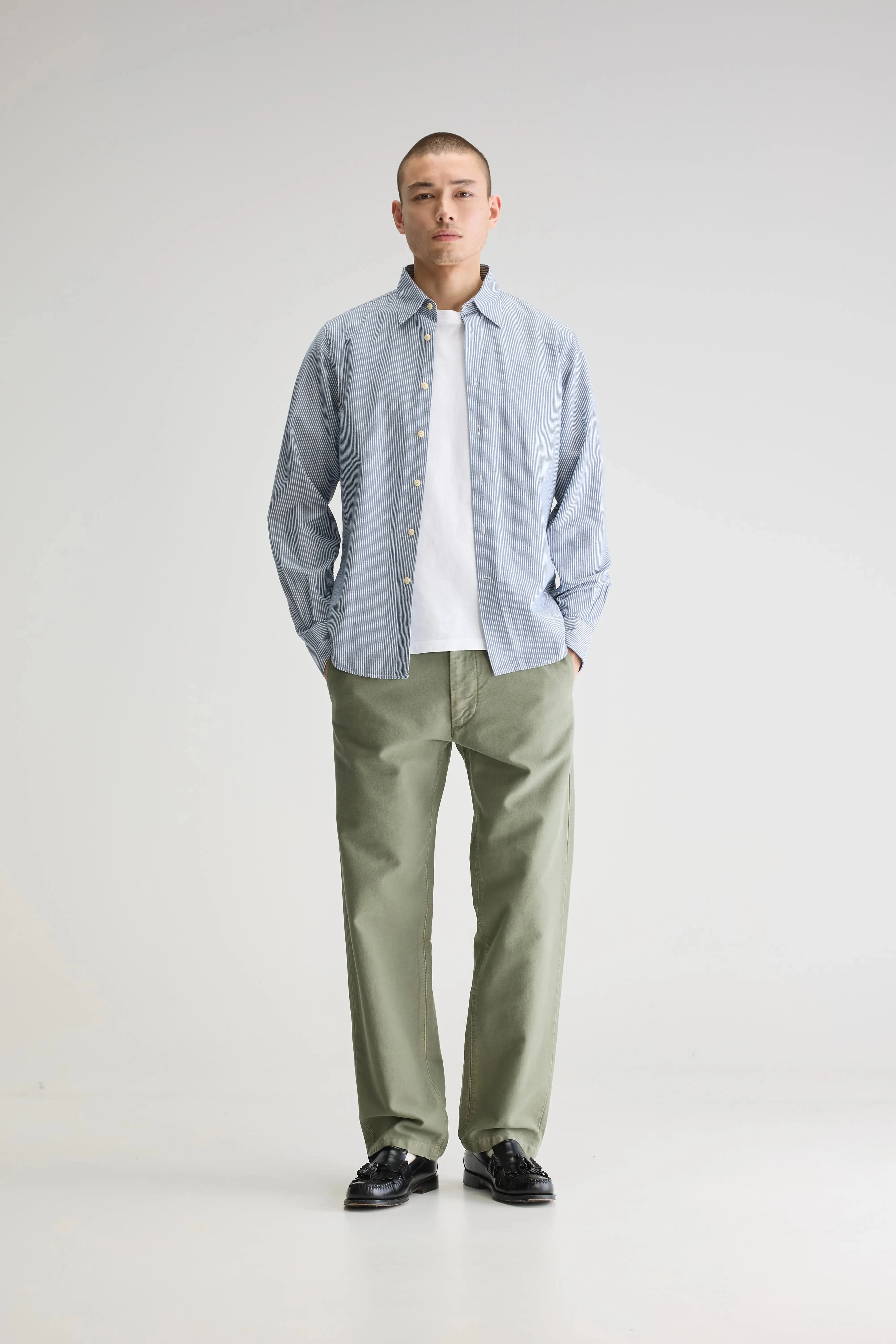 Franklin regular shirt (251 / M / STRIPE A) Floor Length