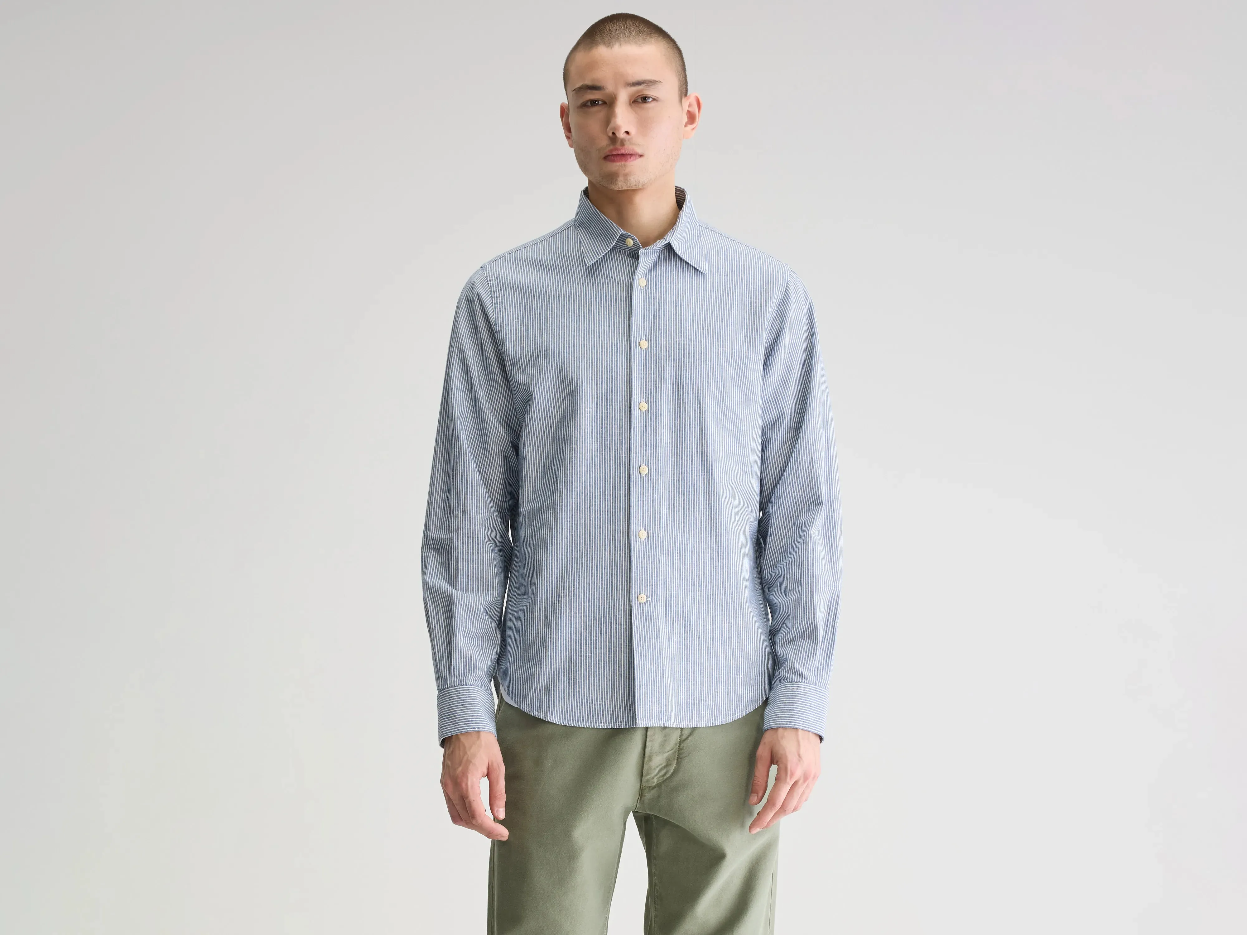 Franklin regular shirt (251 / M / STRIPE A) Crisp Details City Wear