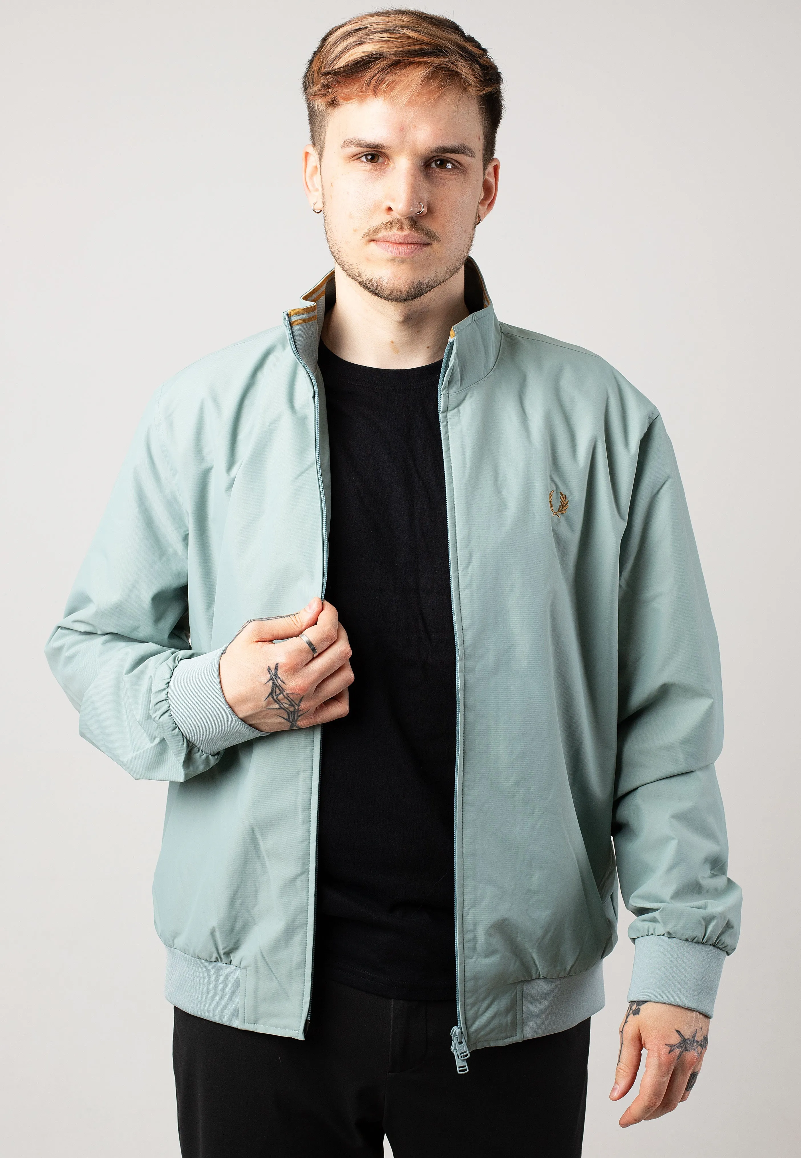 Fred Perry - Brentham Silver Blue - Jacket Eco friendly materials