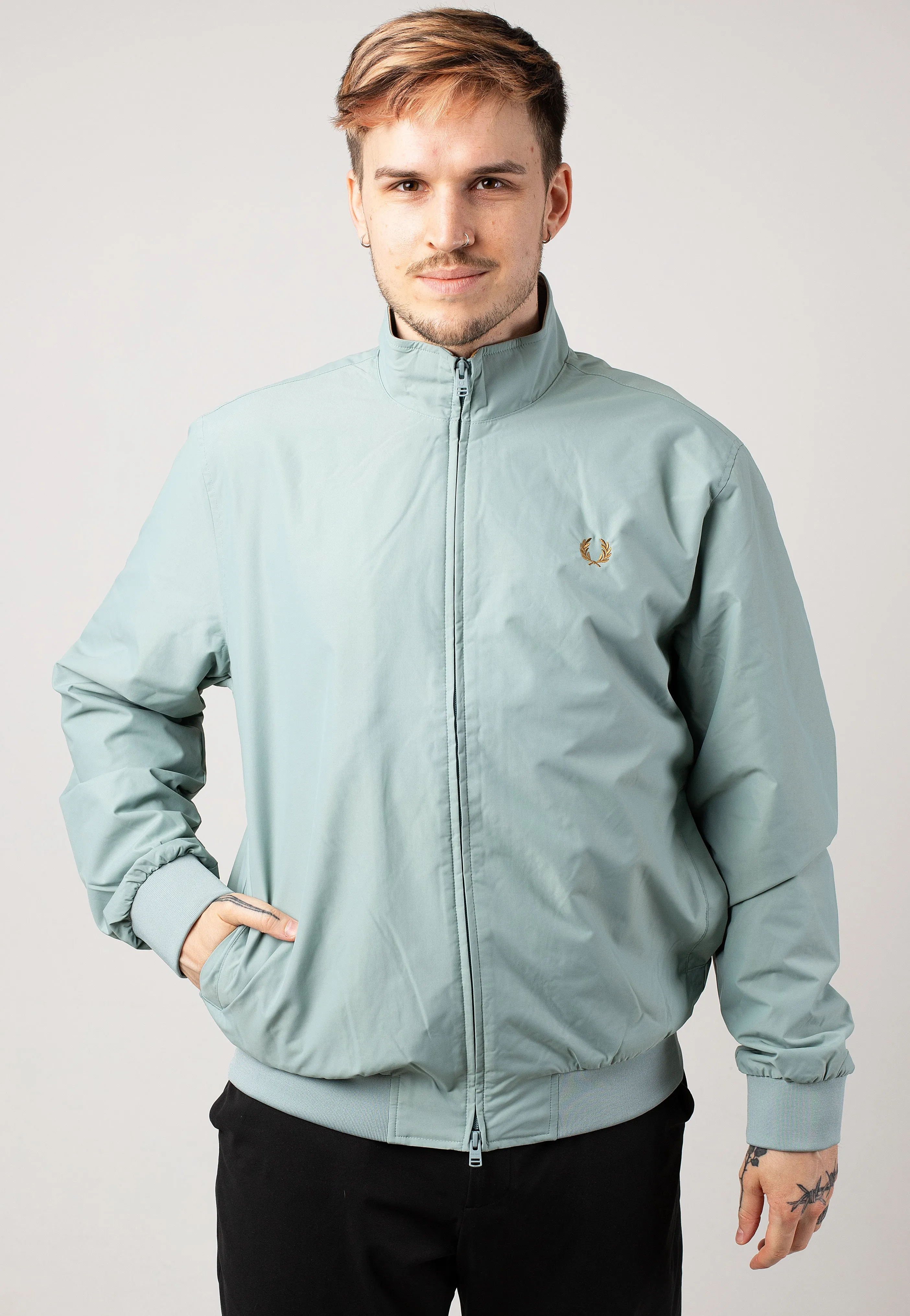 budget-friendly Fred Perry - Brentham Silver Blue - Jacket