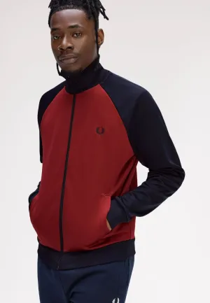 Prevent Benchmark Fred Perry - Contrast Sleeve Burnt Red/Navy - Track Jacket