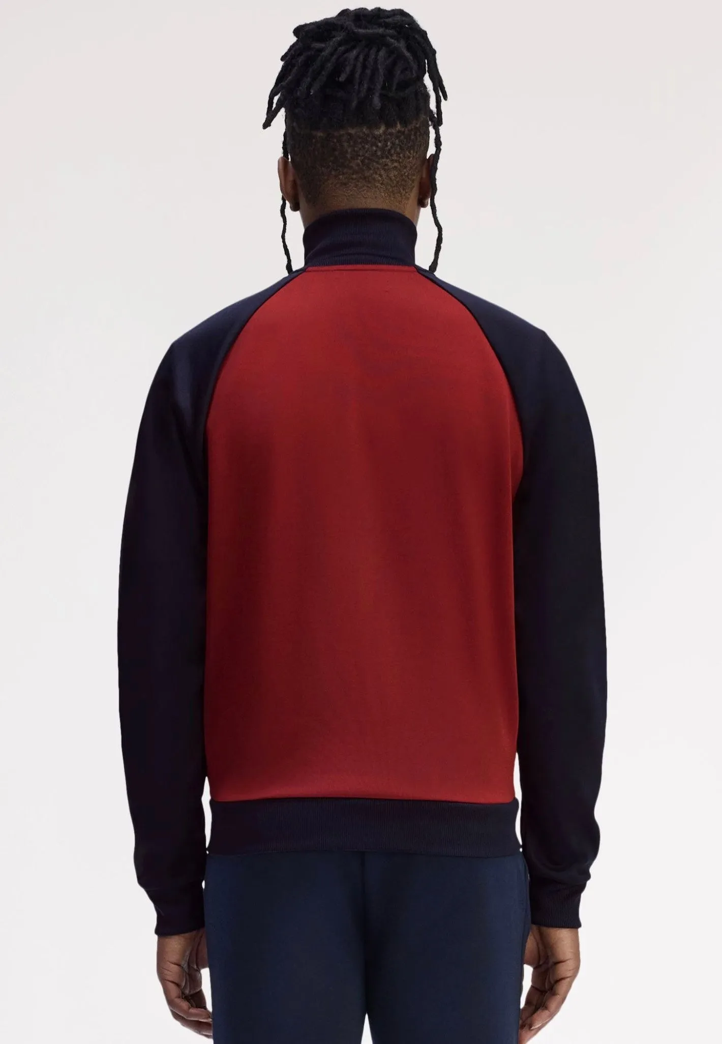 Fred Perry - Contrast Sleeve Burnt Red/Navy - Track Jacket Outdoor Essentials