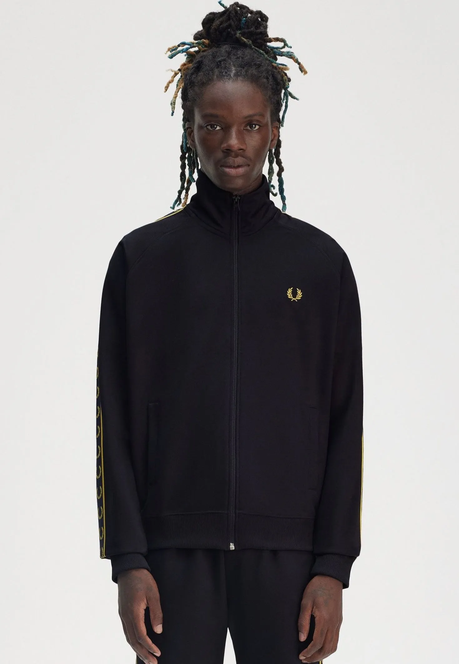 Commuter Friendly Fred Perry - Contrast Tape Navy/Honeycomb - Track Jacket