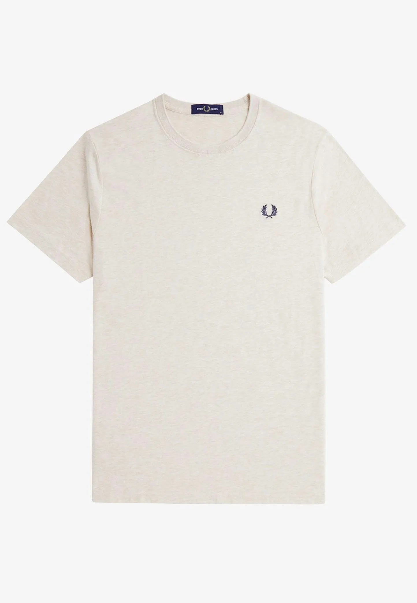Fred Perry - Crew Neck Porridge Marl/Anchor Grey - T-Shirt Comfortable Design
