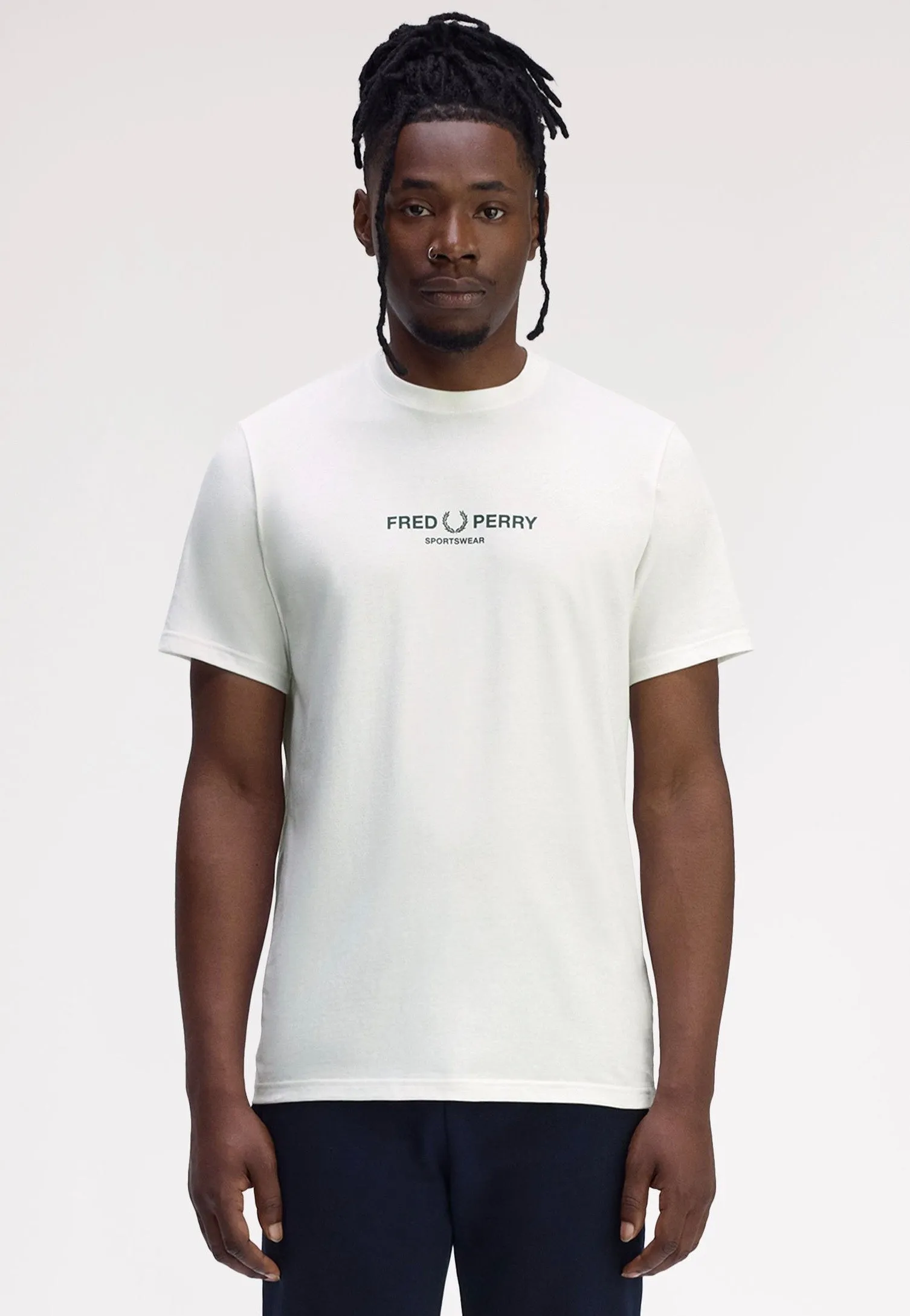 Fred Perry - Fred Perry Sportswear Snow White - T-Shirt Great Fit