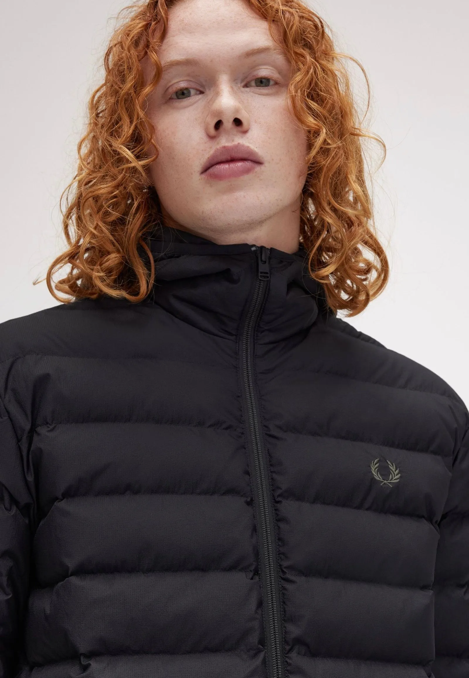 Fred Perry - Hooded Insulated Black - Jacket Polyester fabrics