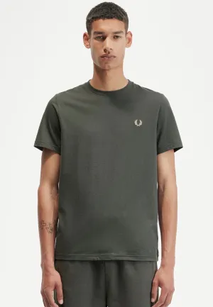 Fred Perry - Rear Powder Laurel Graphic Field Green - T-Shirt Outdoor Leisure Seasonal Casual