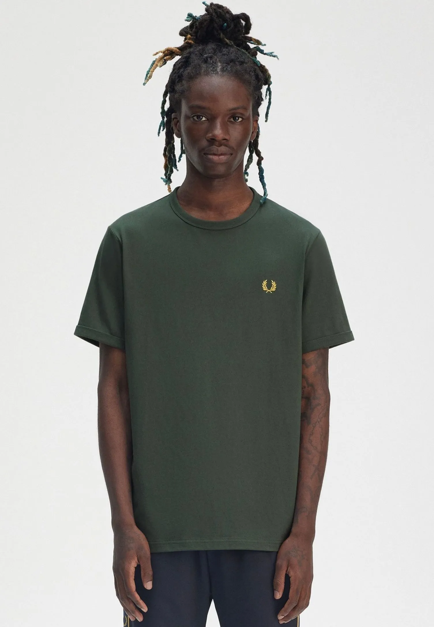 Fred Perry - Ringer Court Green - T-Shirt Athletic Vibe