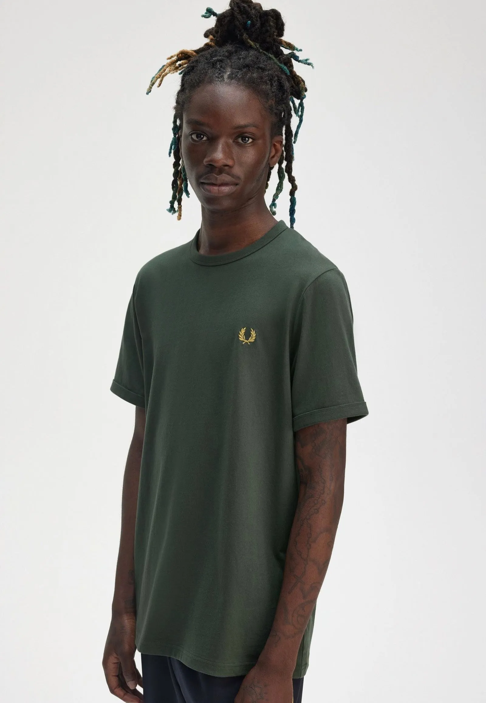 Fred Perry - Ringer Court Green - T-Shirt shopping