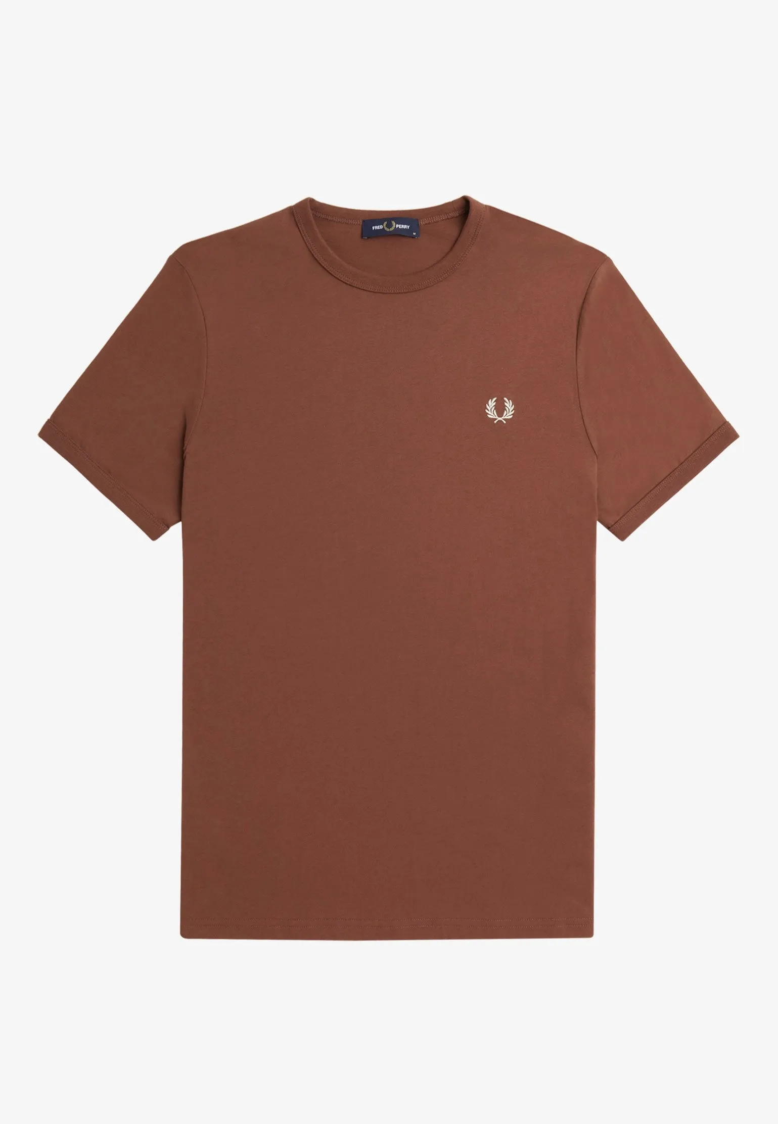 Fred Perry - Ringer Whisky Brown - T-Shirt Geometric and trendy