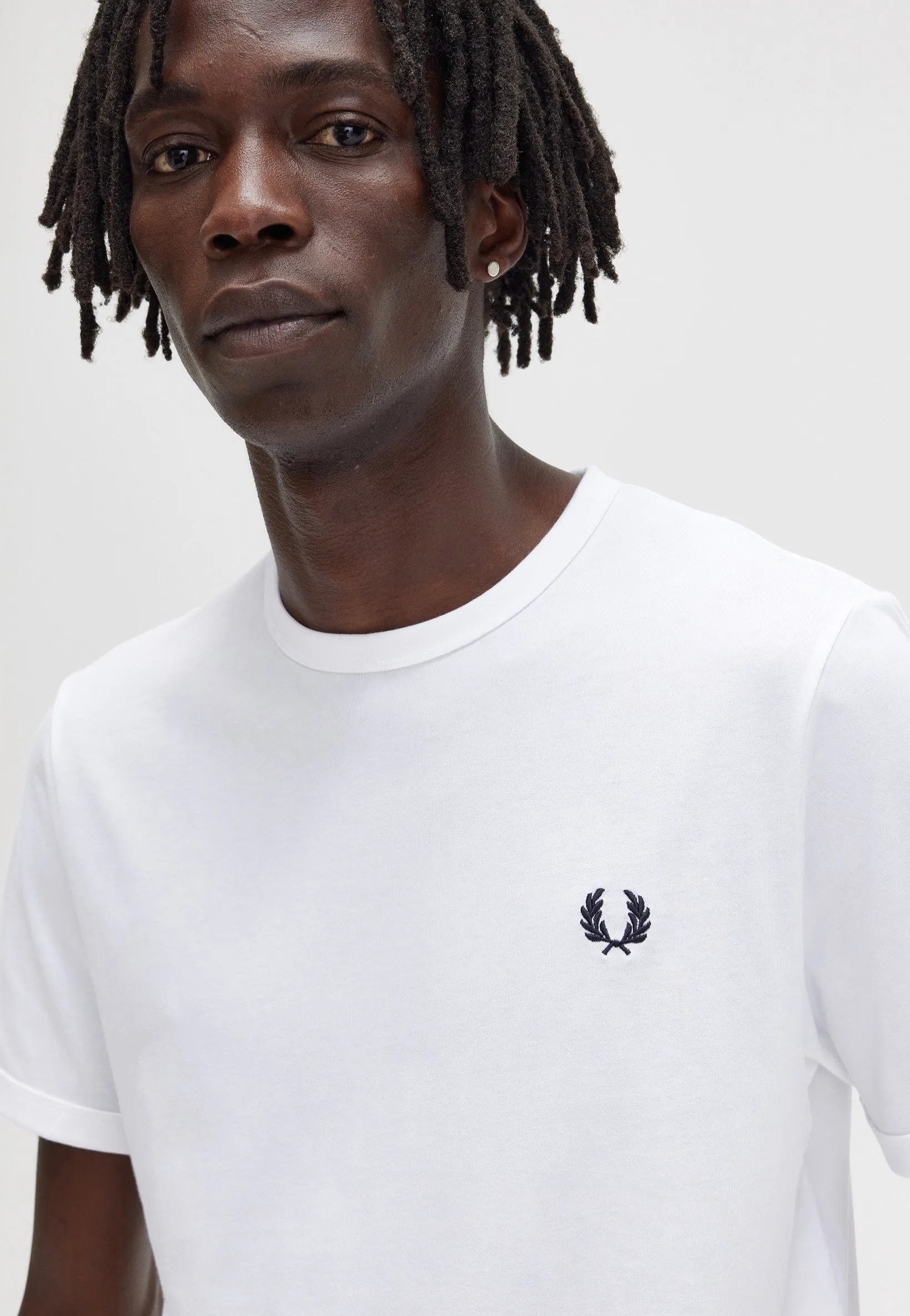 Fred Perry - Ringer White - T-Shirt Bold Prints