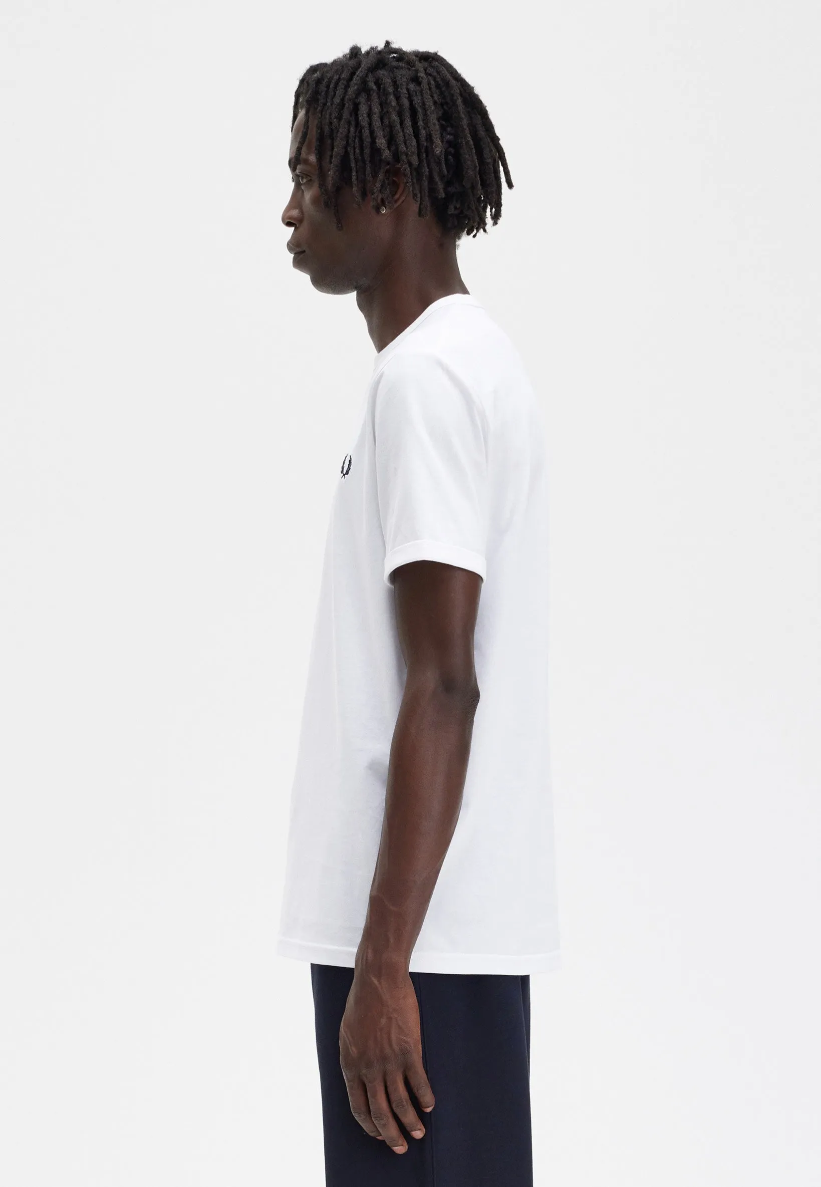 Fred Perry - Ringer White - T-Shirt Bold Prints
