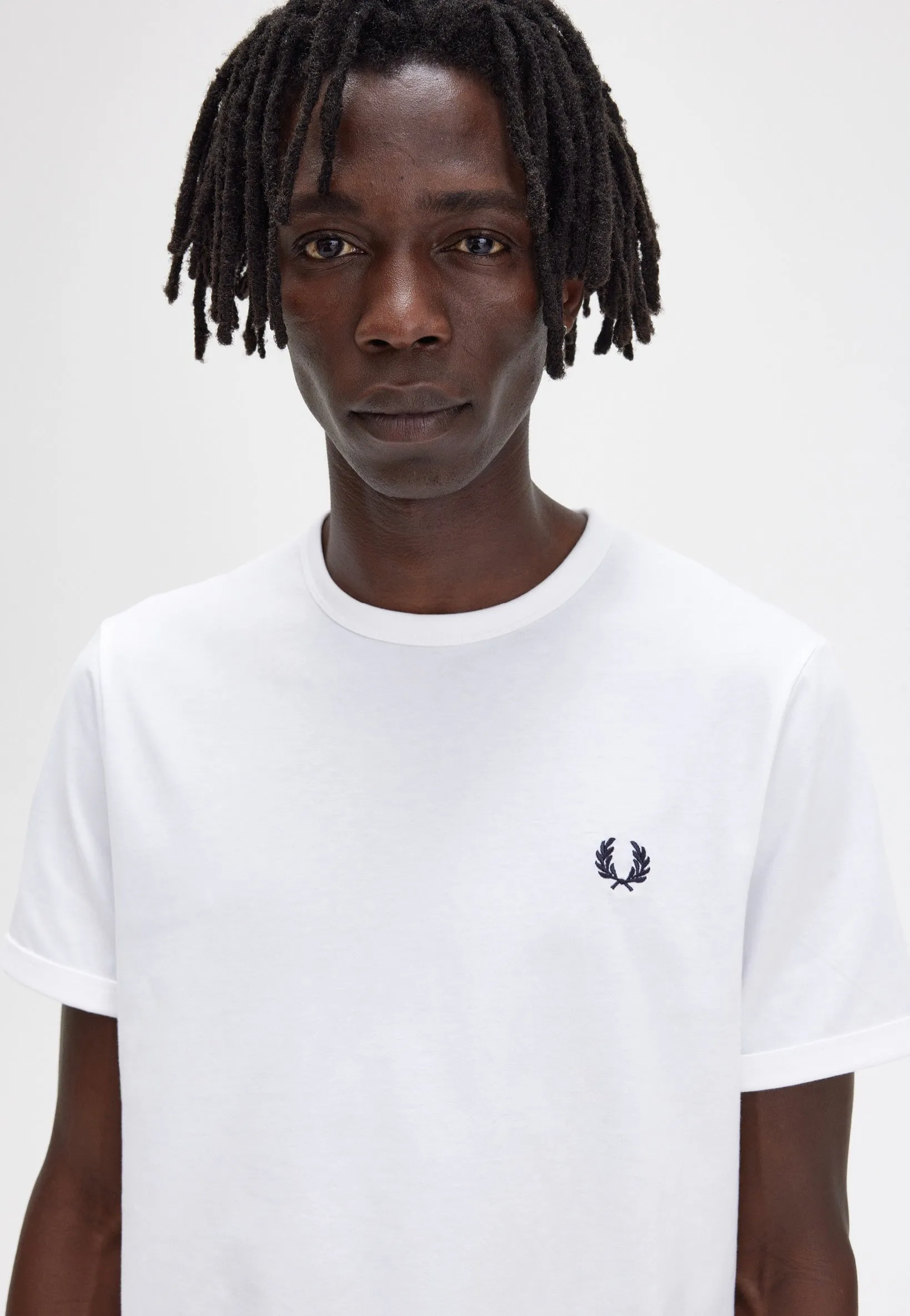Fred Perry - Ringer White - T-Shirt Bold Prints