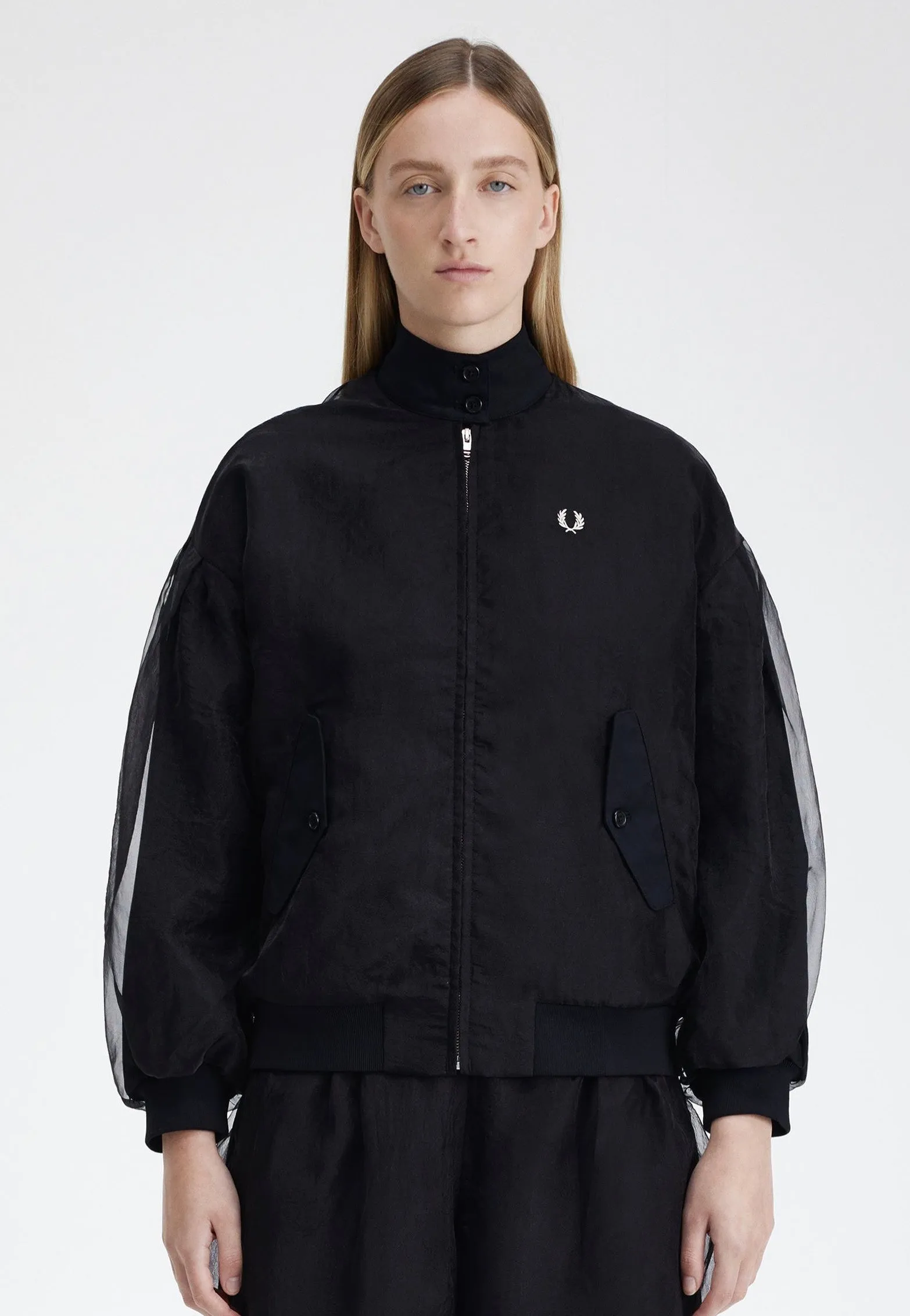 Fred Perry - Sheer Overlay Black - Jacket Function rich