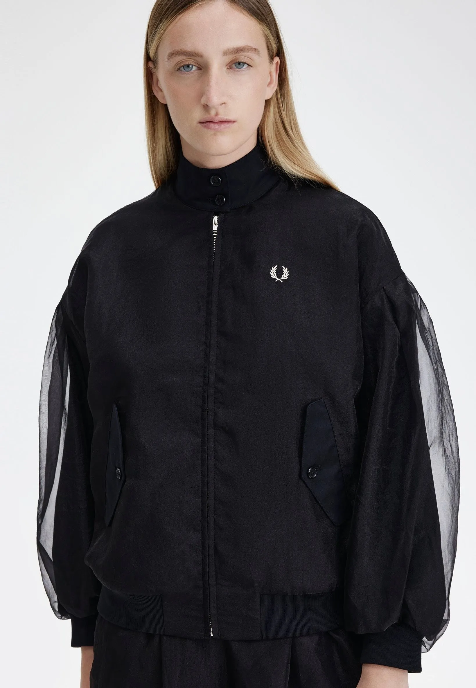 Fred Perry - Sheer Overlay Black - Jacket Function rich