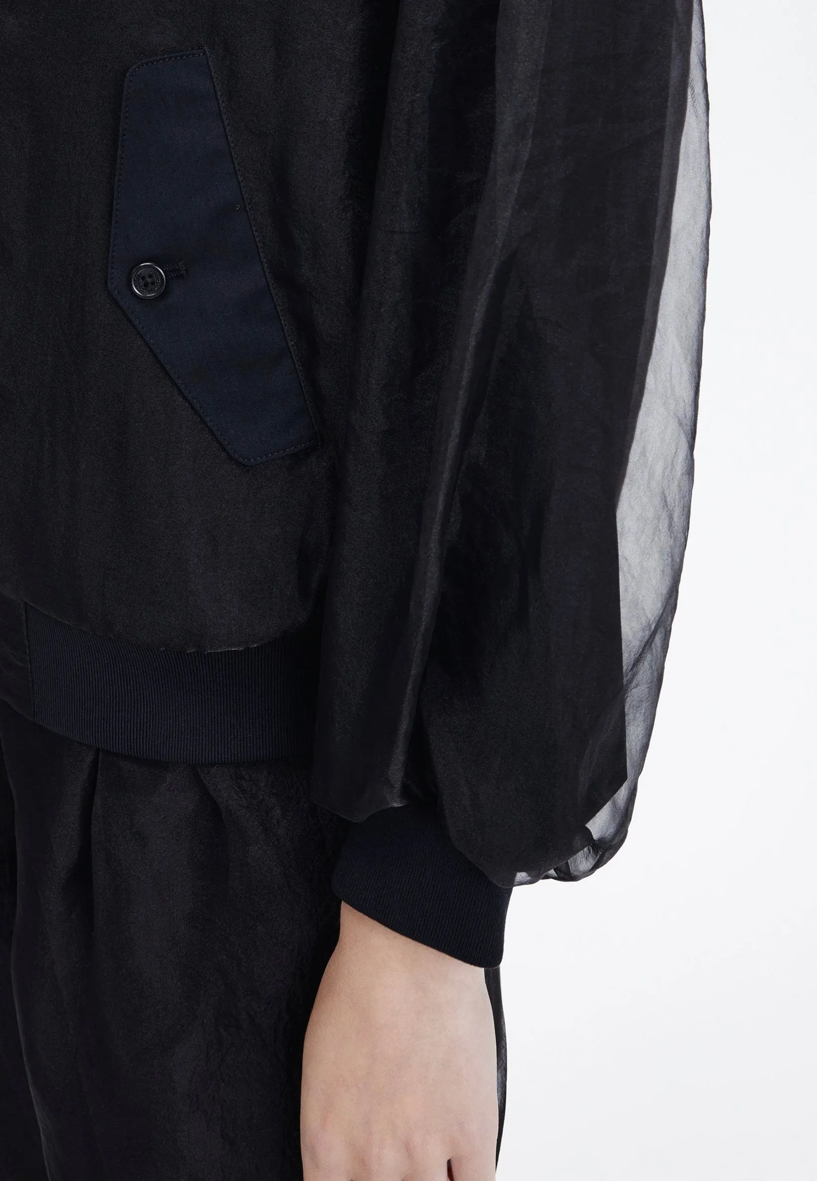Fred Perry - Sheer Overlay Black - Jacket Function rich