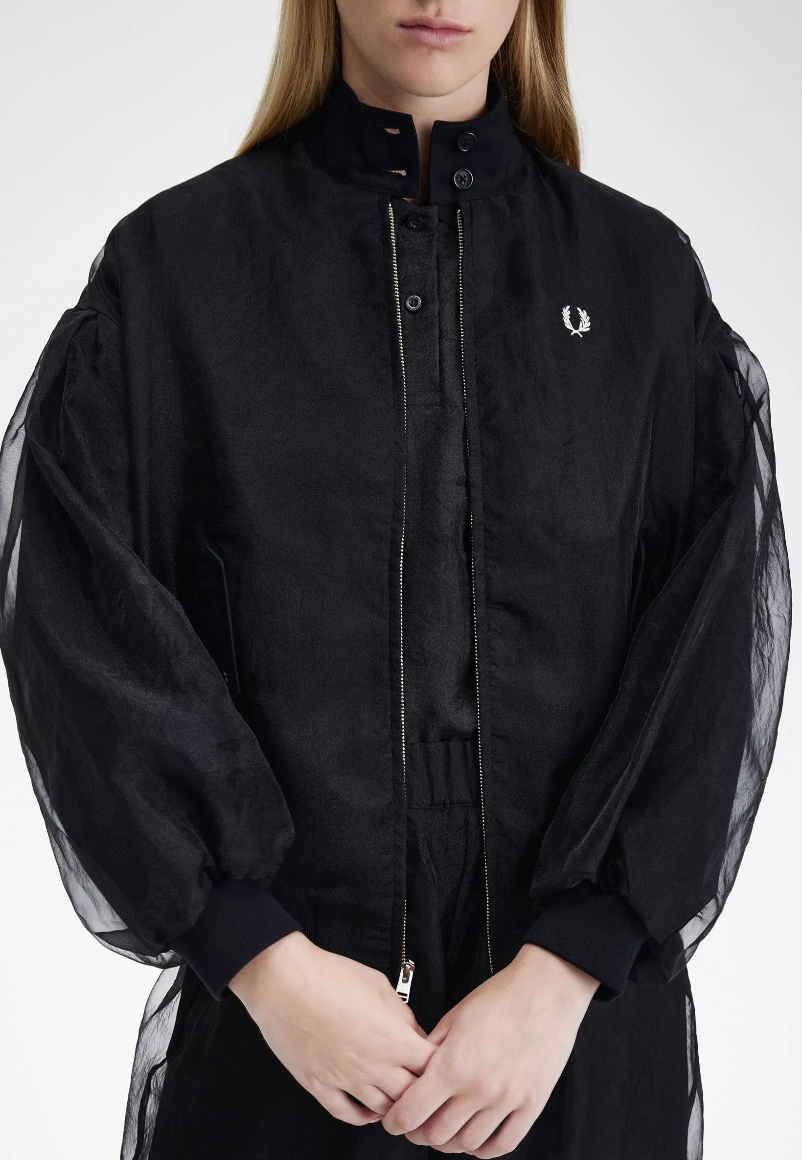 Fred Perry - Sheer Overlay Black - Jacket Function rich