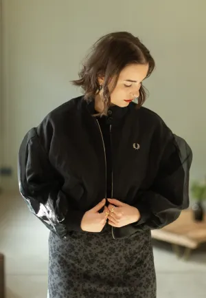 Fred Perry - Sheer Overlay Black - Jacket Planner V-Neck
