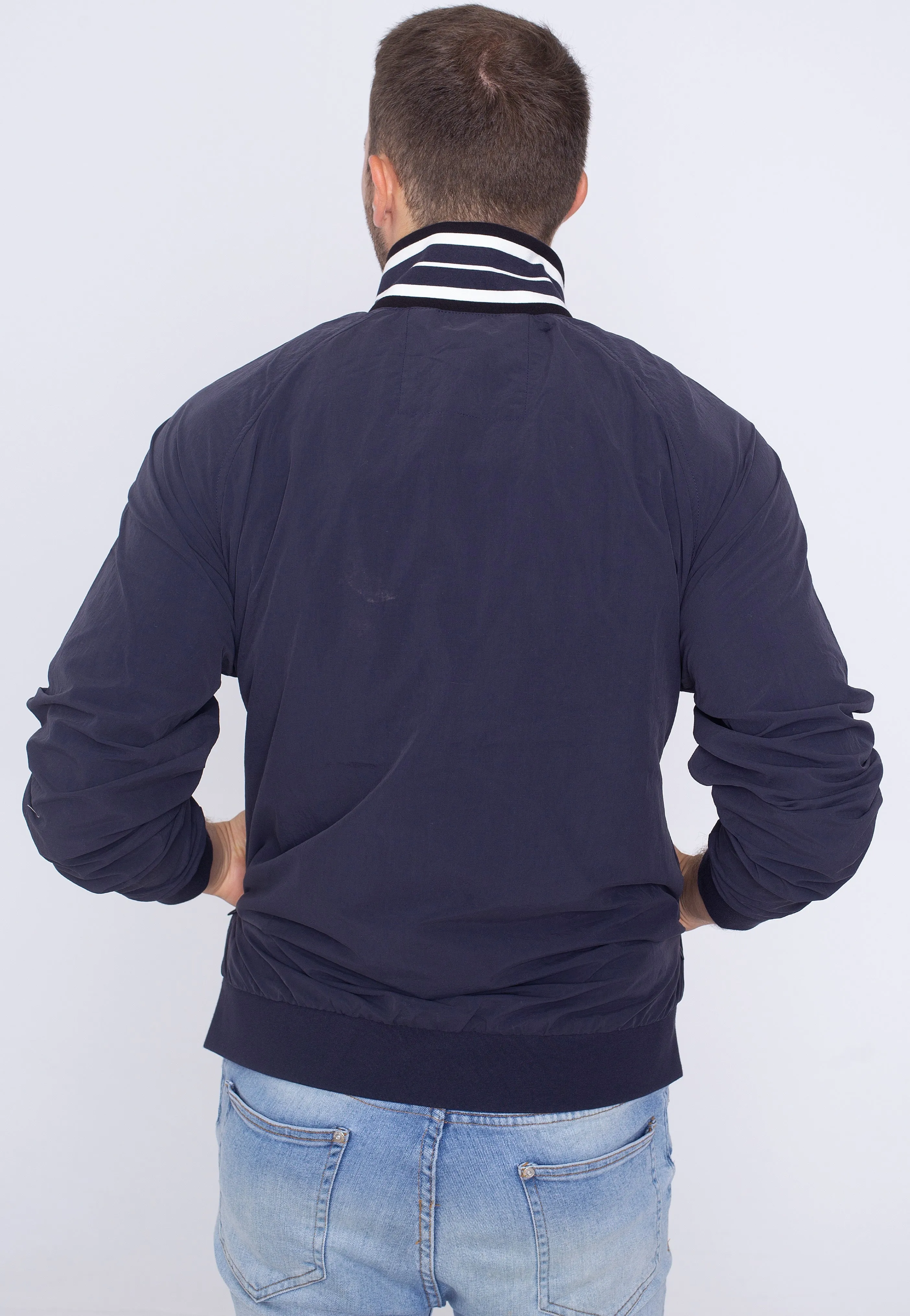 Fred Perry - Striped Collar Track Navy - Jacket Bold colors