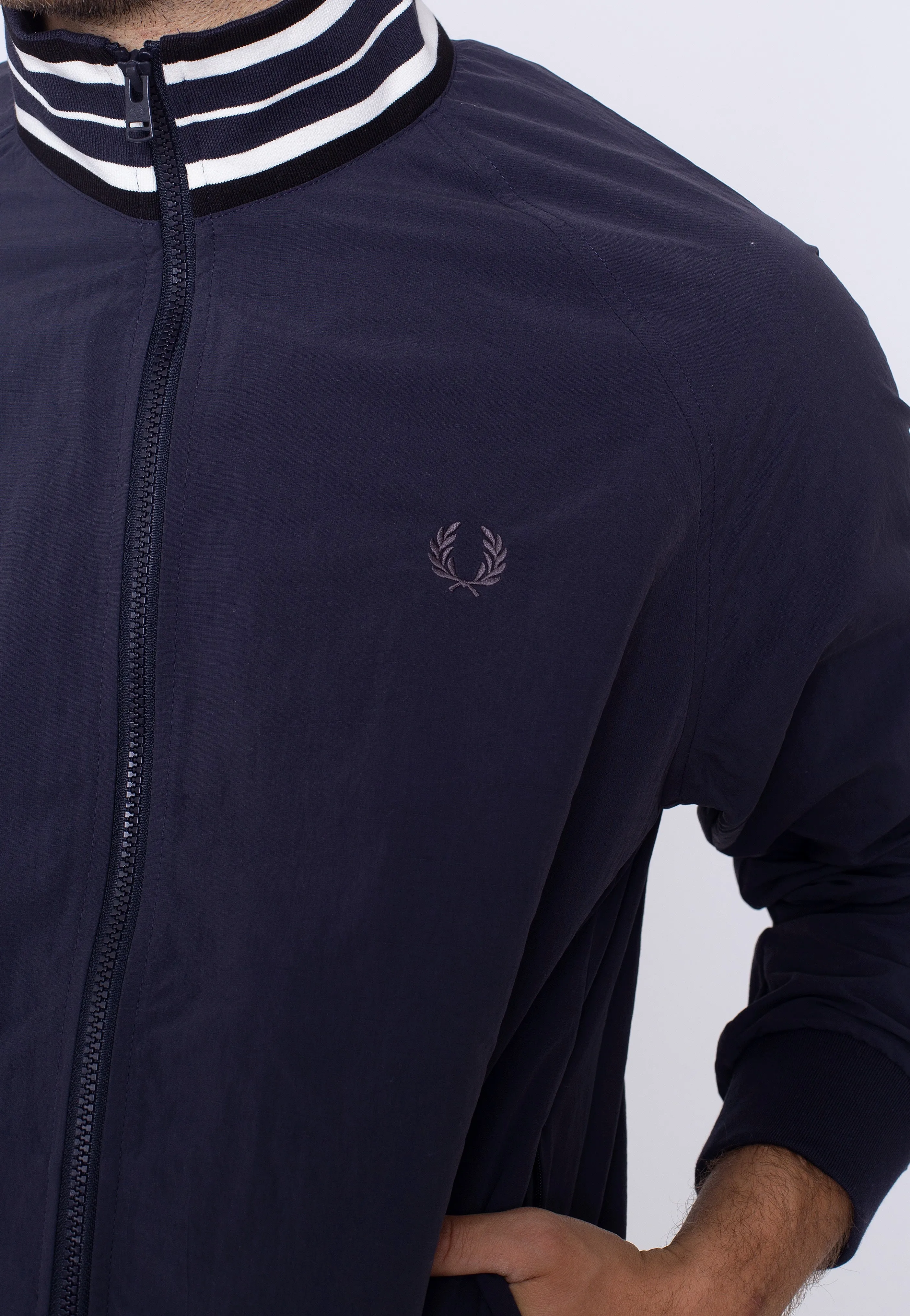 Fred Perry - Striped Collar Track Navy - Jacket Bold colors