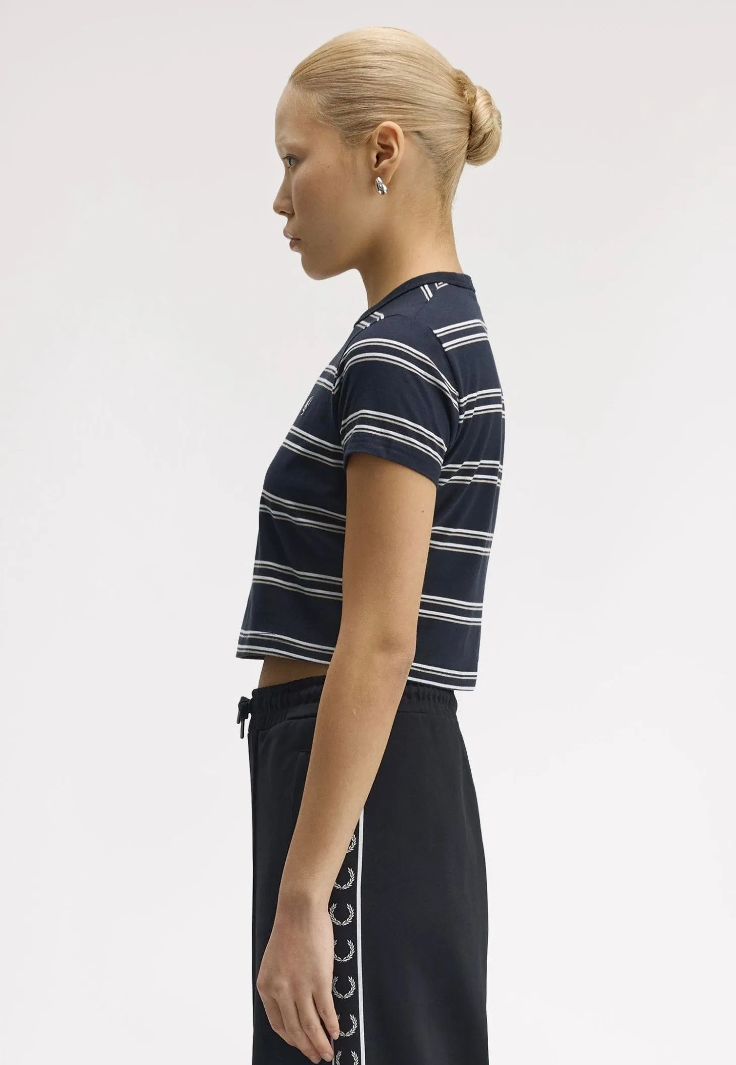 Fred Perry - Striped Navy - T-Shirt night - visible