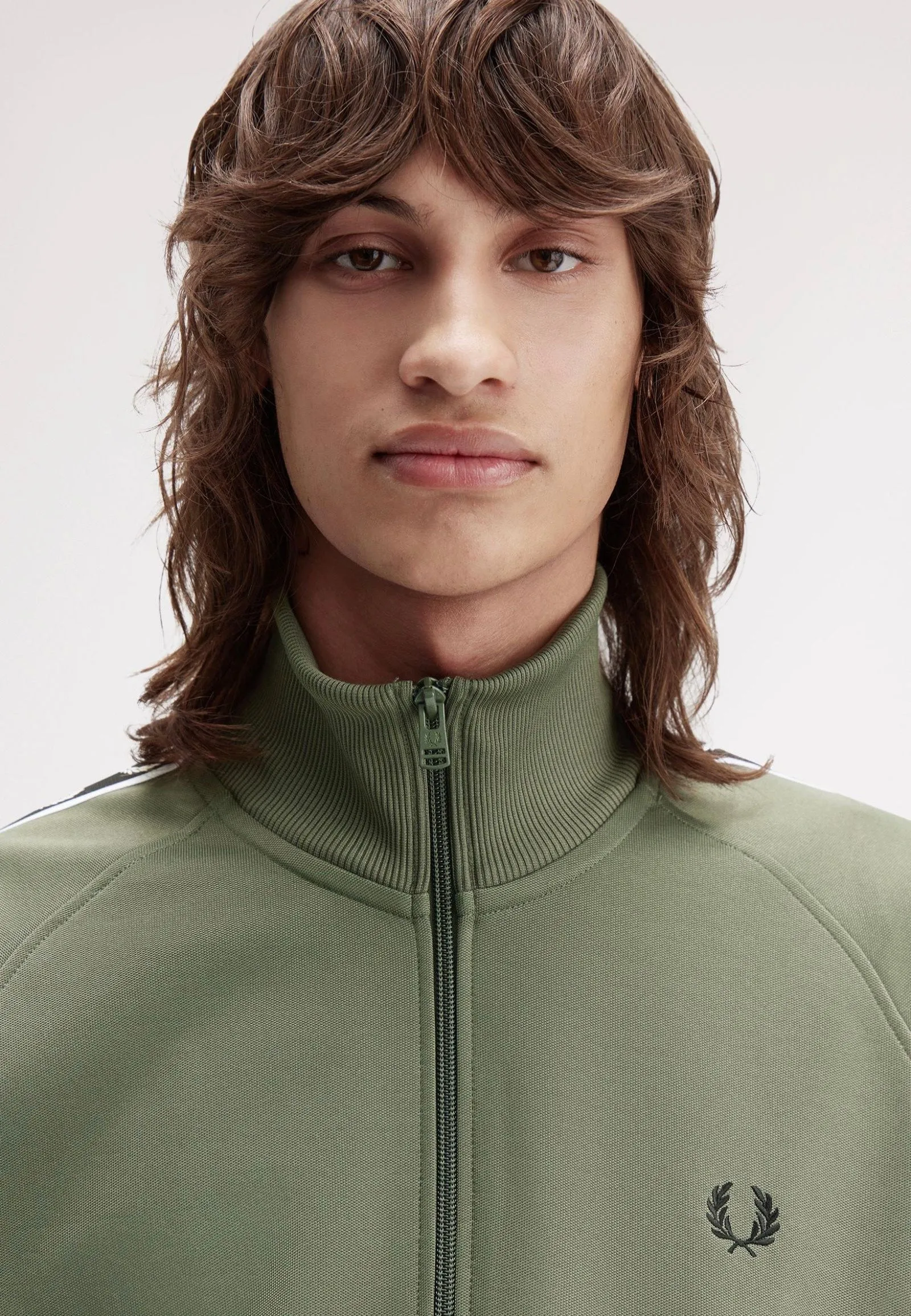 Fred Perry - Taped Track Laurel Wreath Green/Black - Track Jacket Premium Material