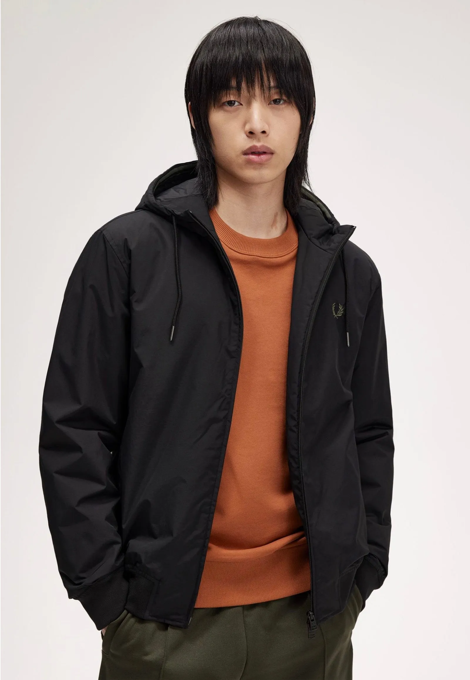 Fred Perry - The Hooded Brentham Black - Jacket Special occasion looks