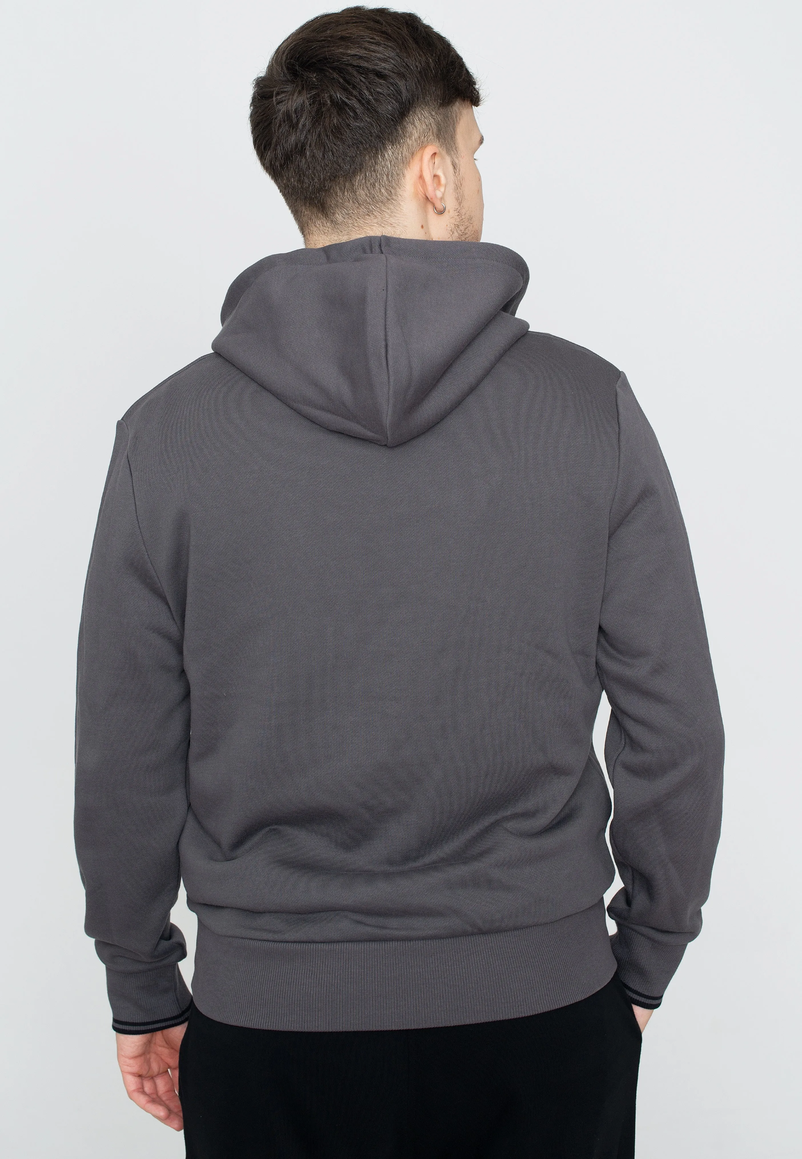 Fred Perry - Tipped Hooded Gun Metal - Hoodie Premium