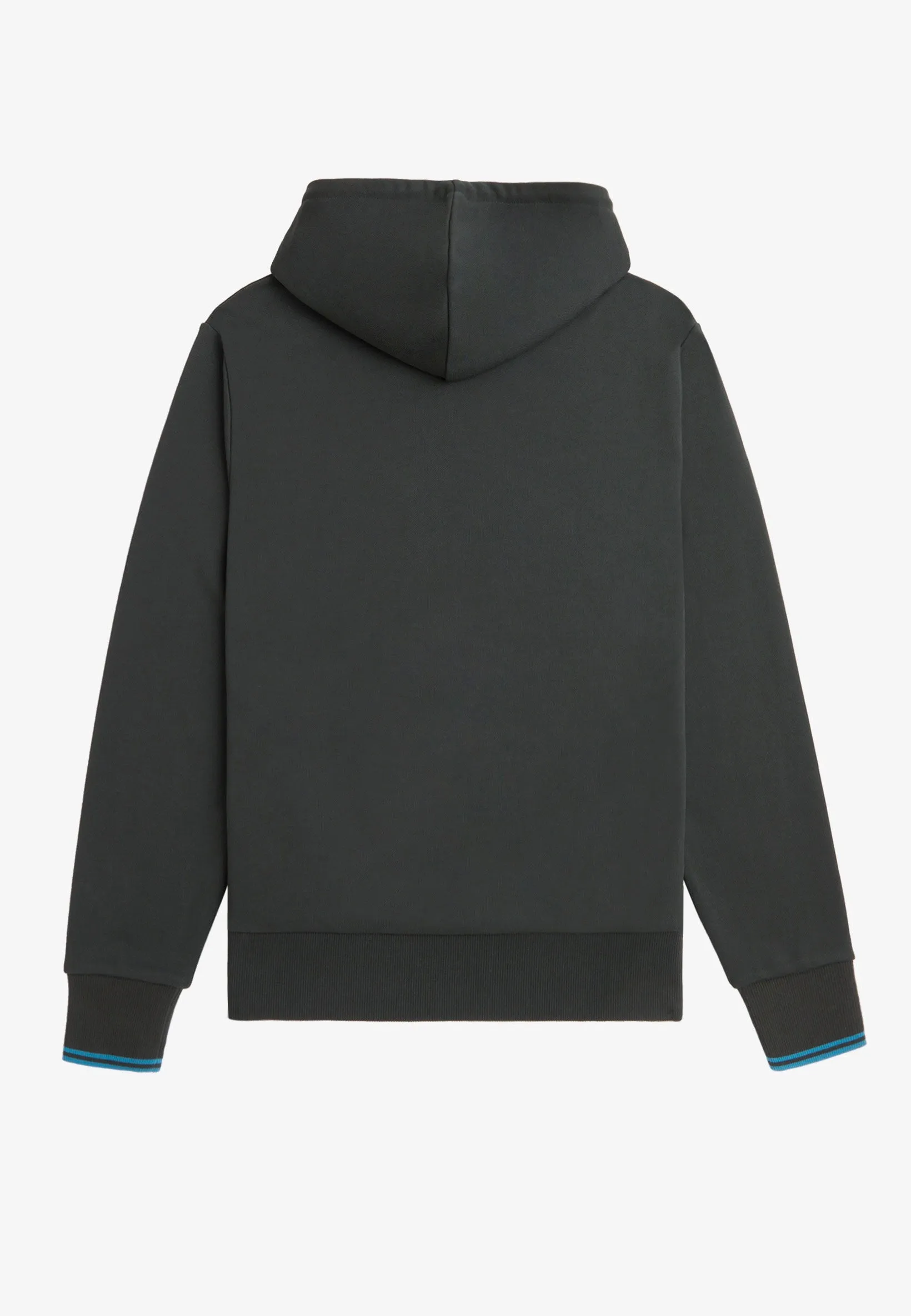Fred Perry - Tipped Hooded Night Green/Runaway Bay Ocean - Hoodie Celebrity Worthy