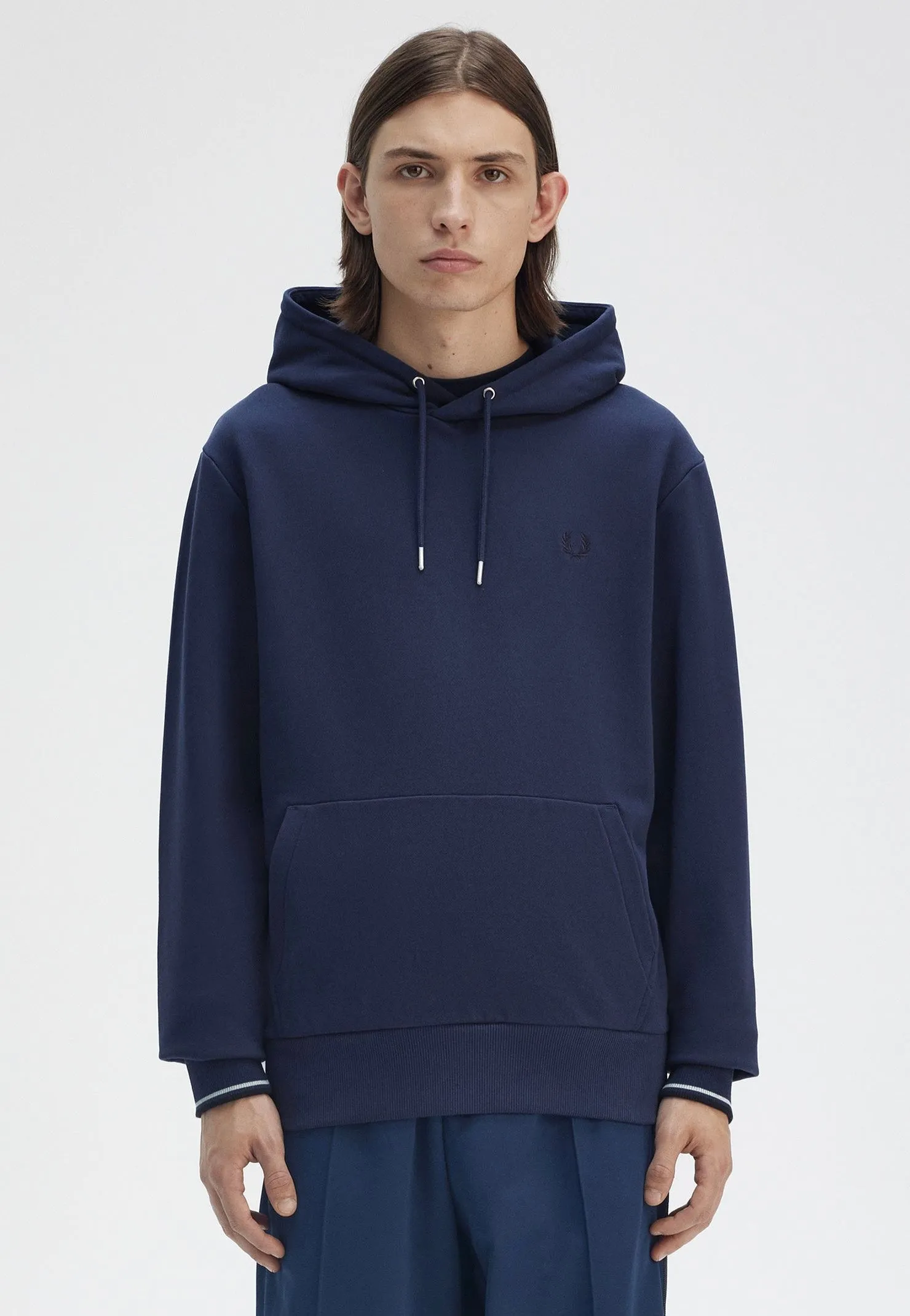 Fred Perry - Tipped Hooded Tennis Blue - Hoodie Winter City