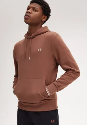 Contemporary Look Classic Fit Fred Perry - Tipped Hooded Whisky Brown/Porridge Marl - Hoodie