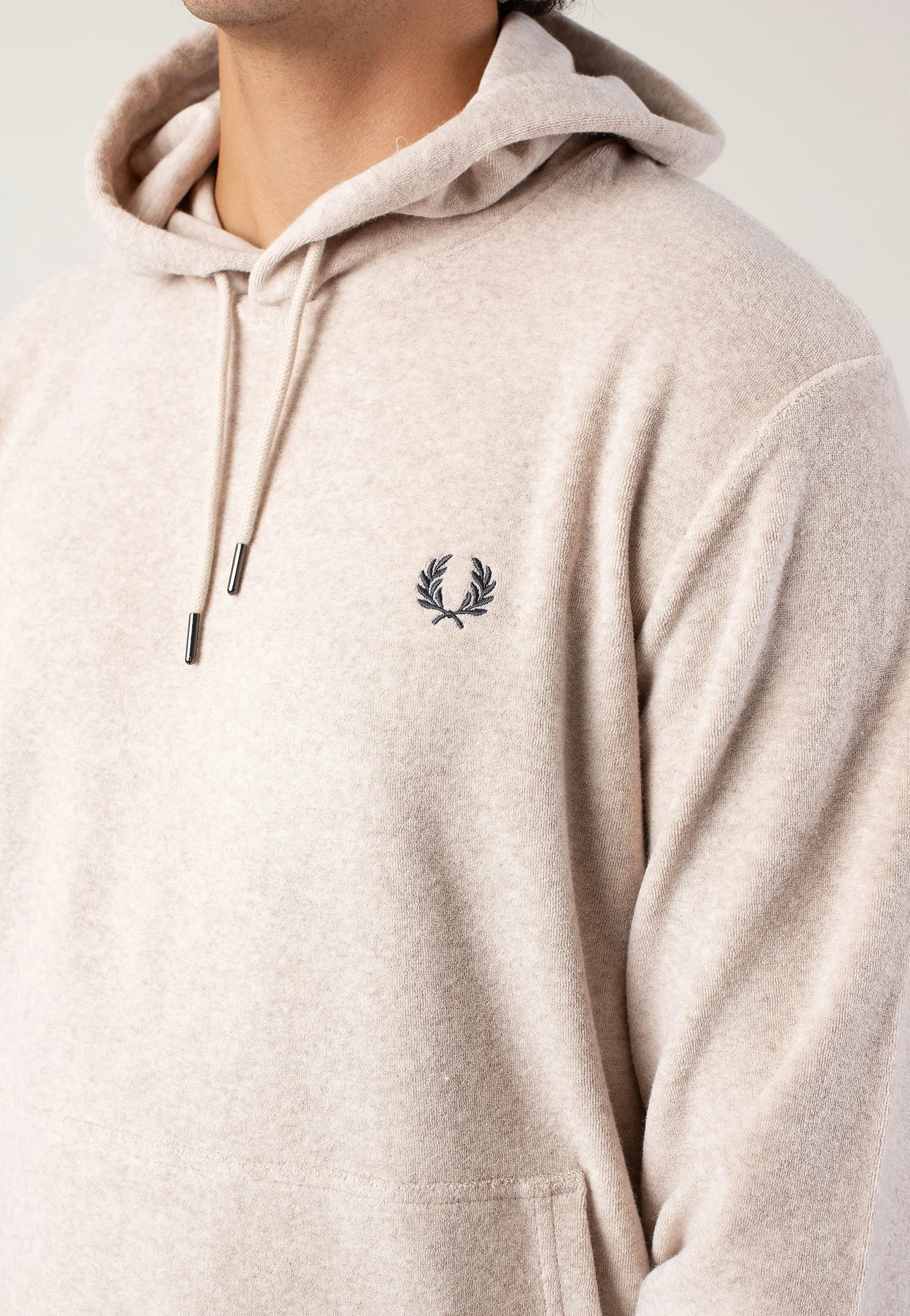 Fred Perry - Towelling Crew Neck Porridge Marl - Hoodie Warm Core