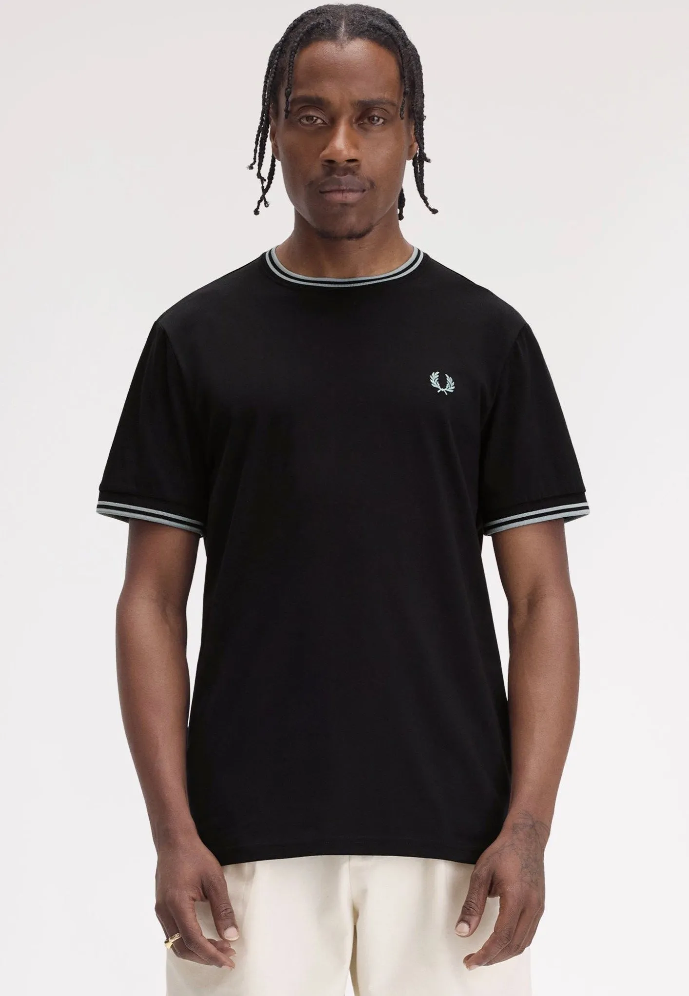 Fred Perry - Twin Tipped Black/Silverblue - T-Shirt fade - resistant