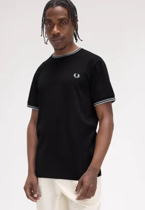 Tight Fit Active Trend Fred Perry - Twin Tipped Black/Silverblue - T-Shirt